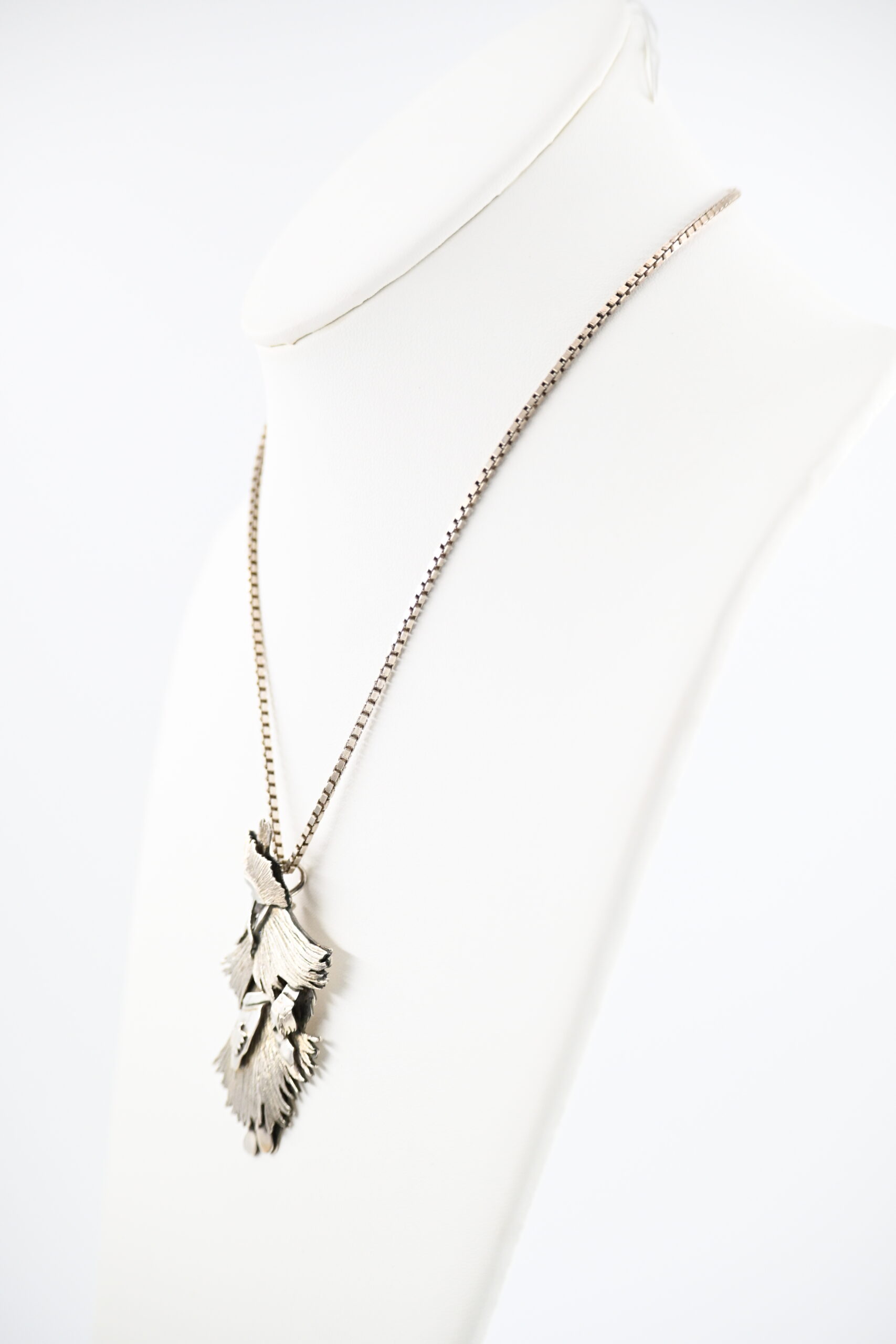 Michael Little Elk Native American Sterling Silver Kachina Dancer Necklace - Image 2