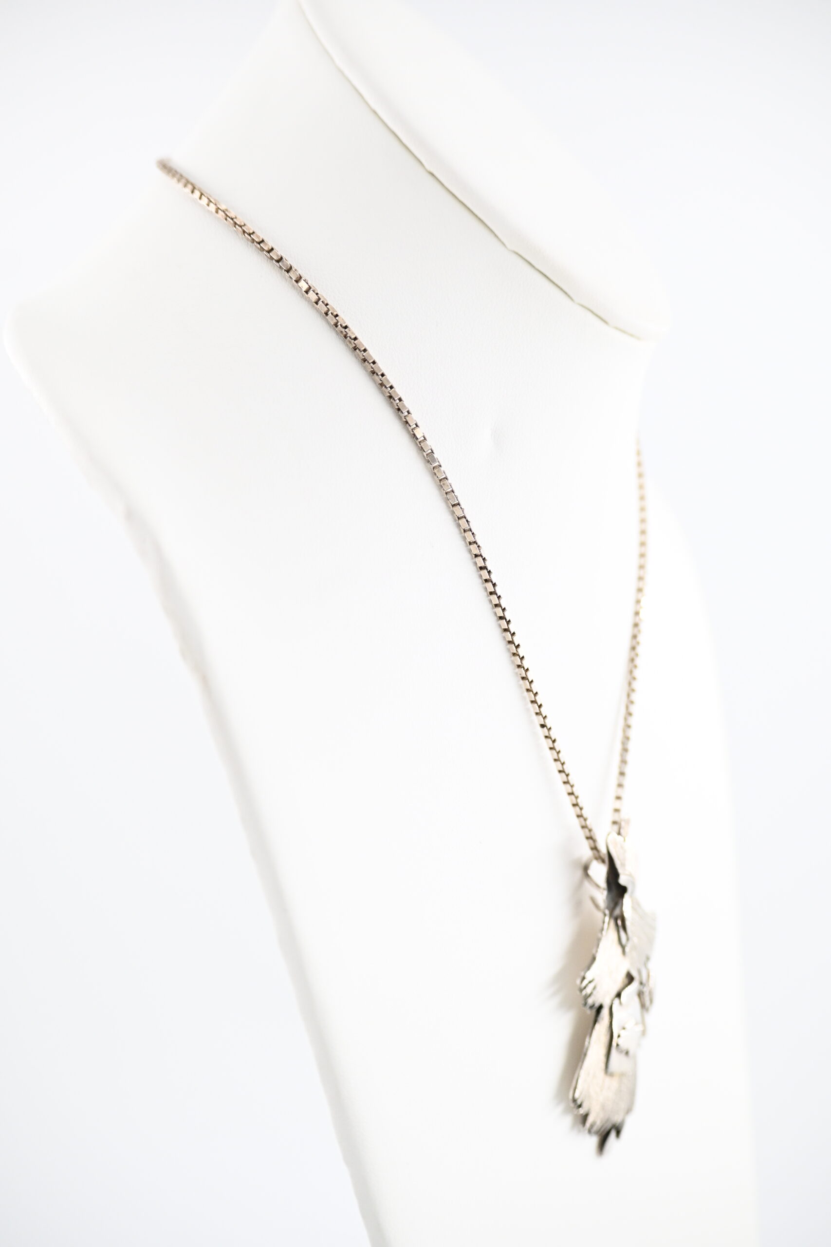 Michael Little Elk Native American Sterling Silver Kachina Dancer Necklace - Image 4