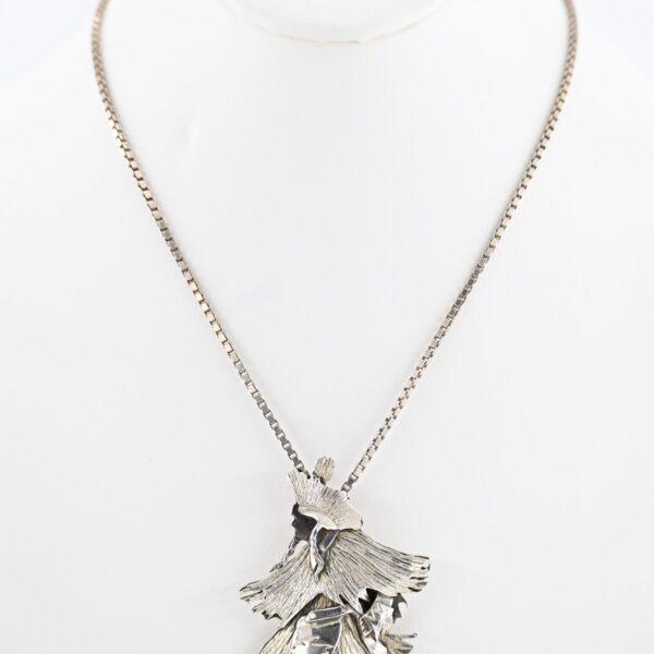 Michael Little Elk Native American Sterling Silver Kachina Dancer Necklace