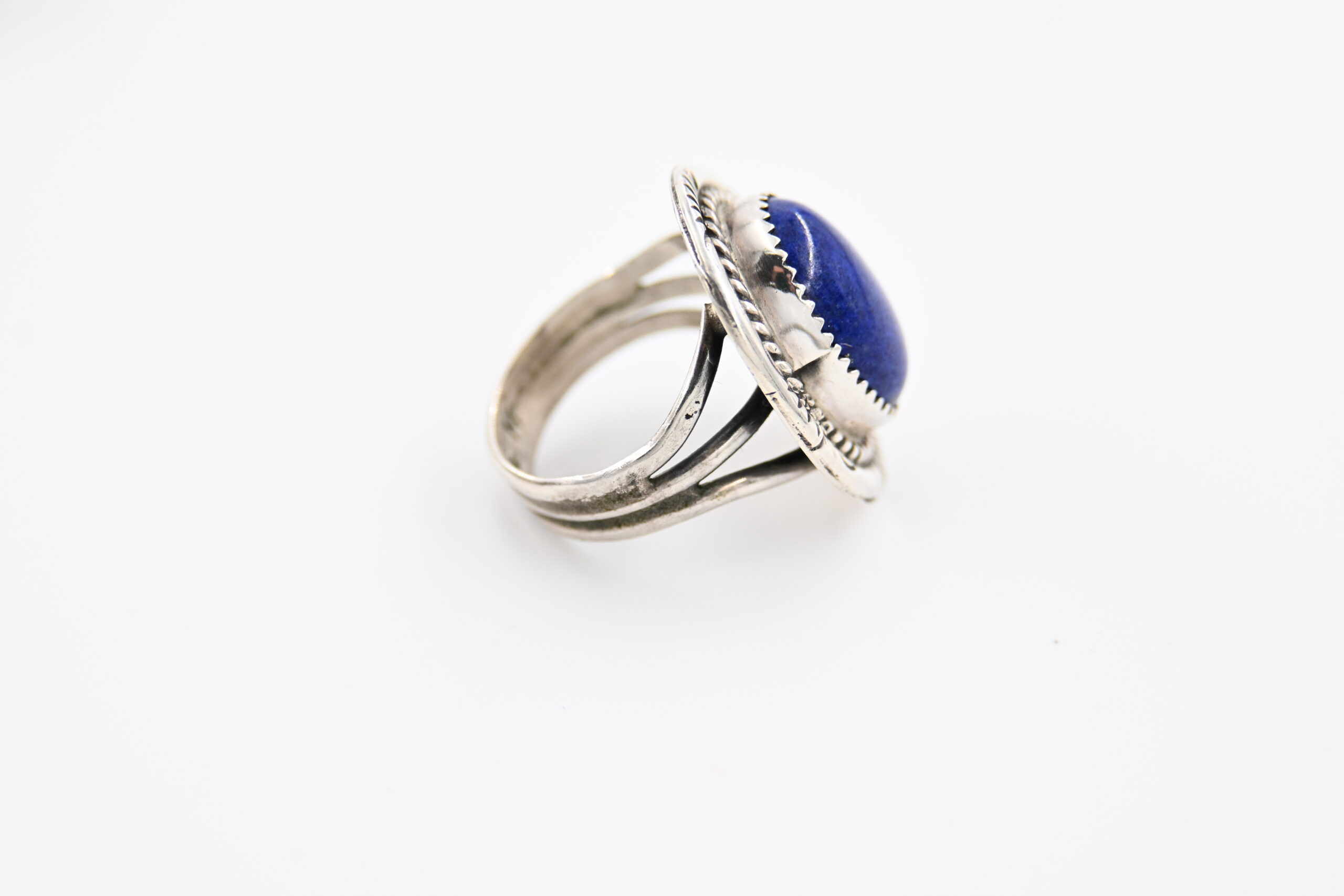 Artie Yellowhorse Navajo Sodalite Sterling Silver Pendant and Earring Set with Matching Ring - Image 5