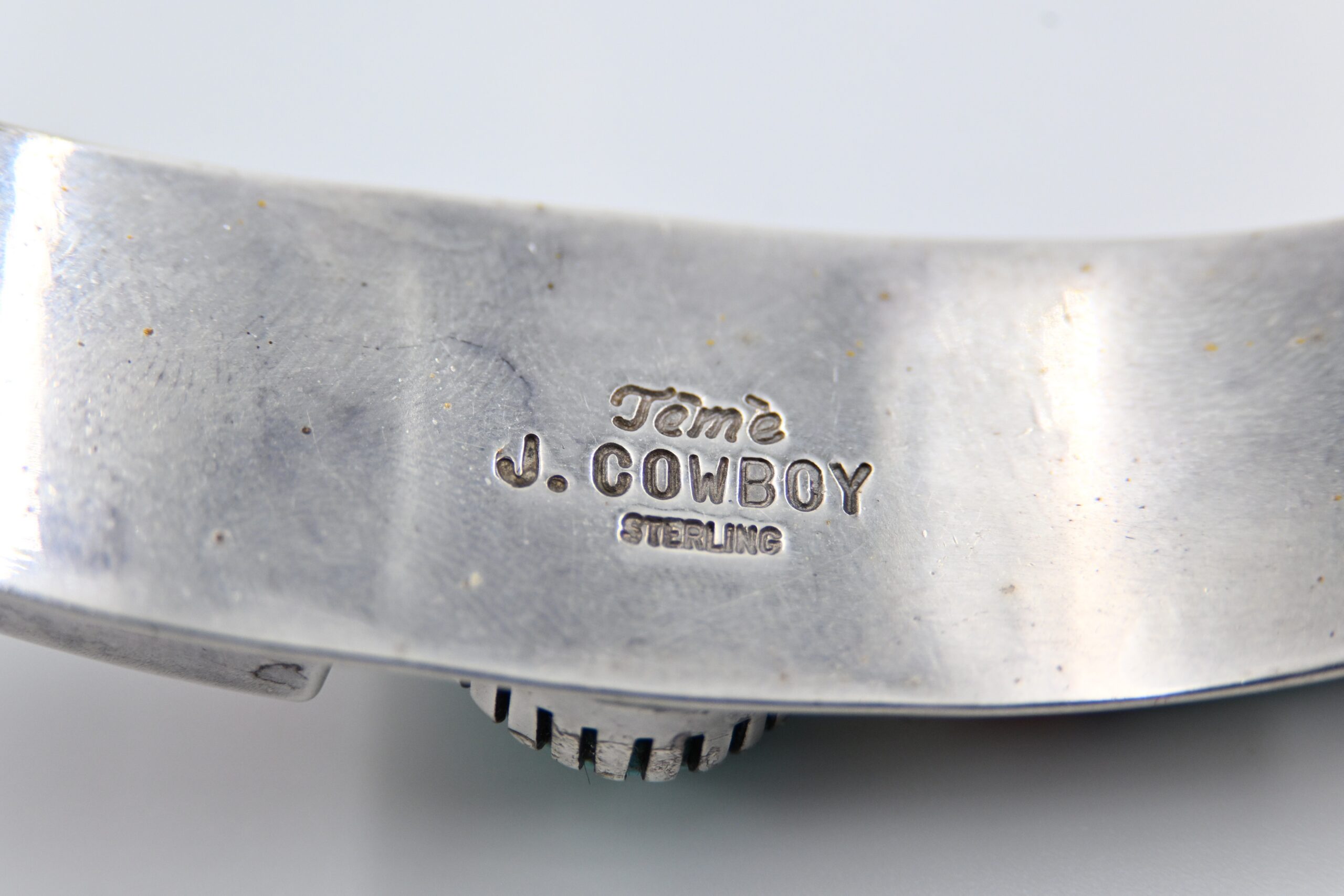 Three-Piece Native American Sterling Silver and Multi-Stone Inlay Group with Cuff, Ring, and Pin - Image 8