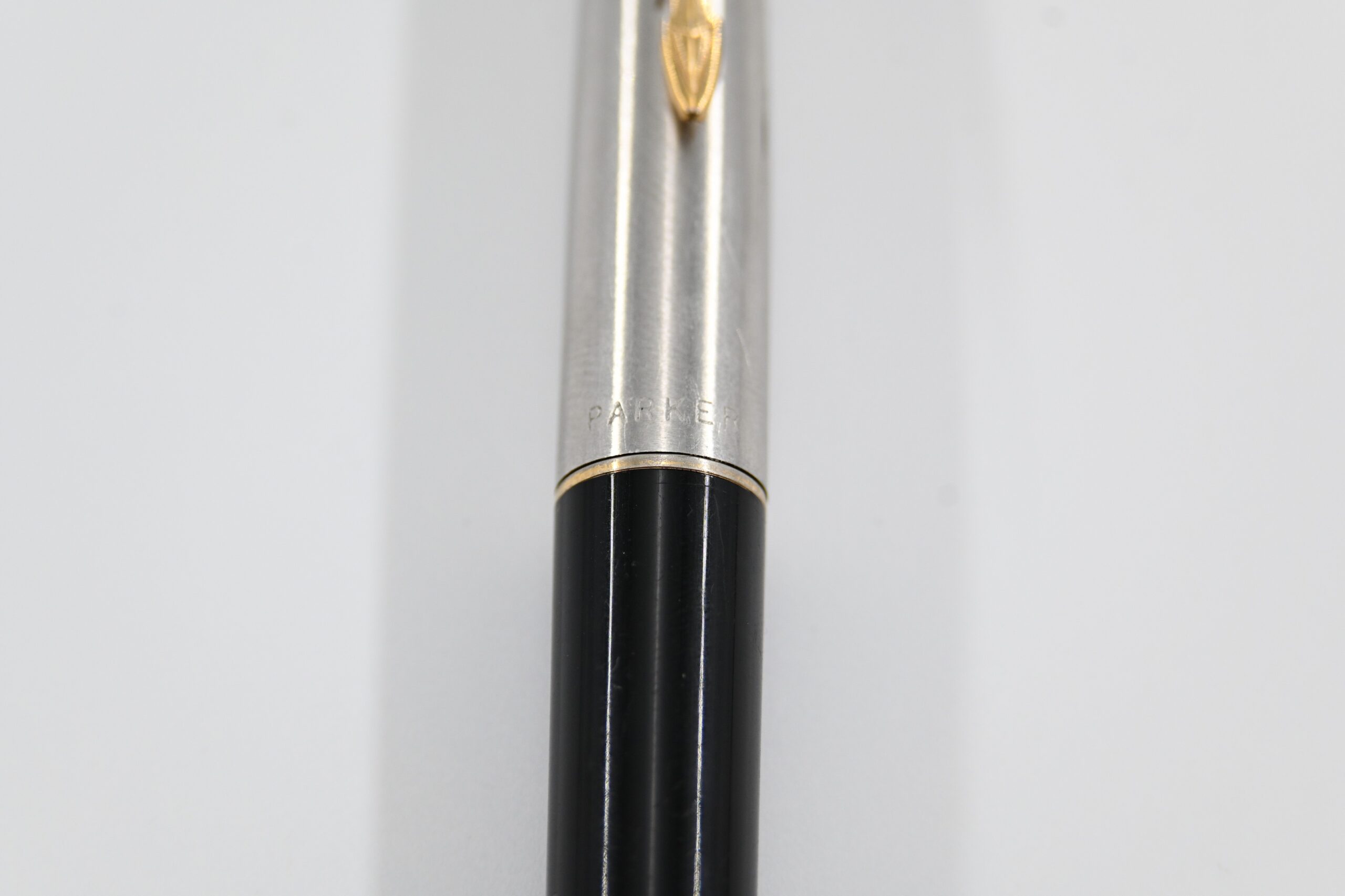 Vintage Parker 45 Fountain Pen with Stainless Steel Cap and Black Barrel - Image 5