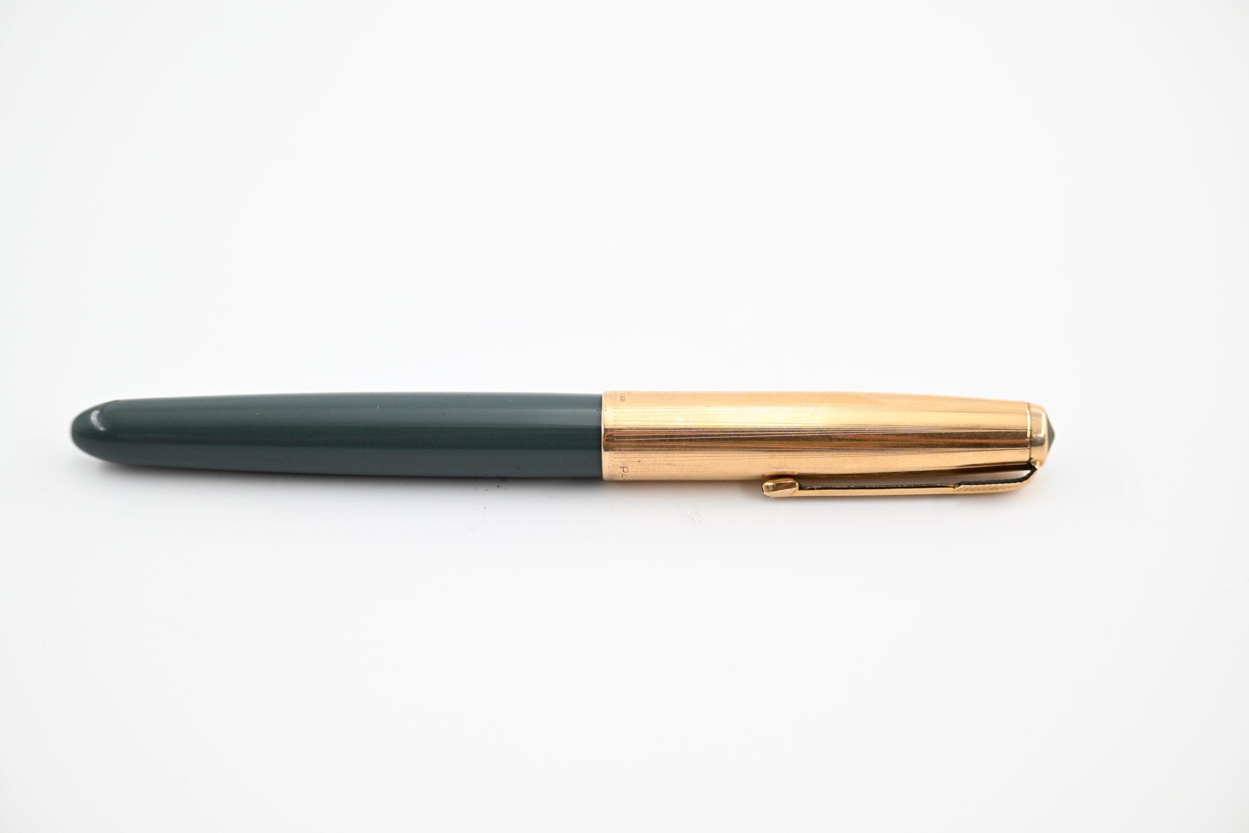 Vintage Parker 51 Fountain Pen in Grey-Green with Gold-Filled Cap