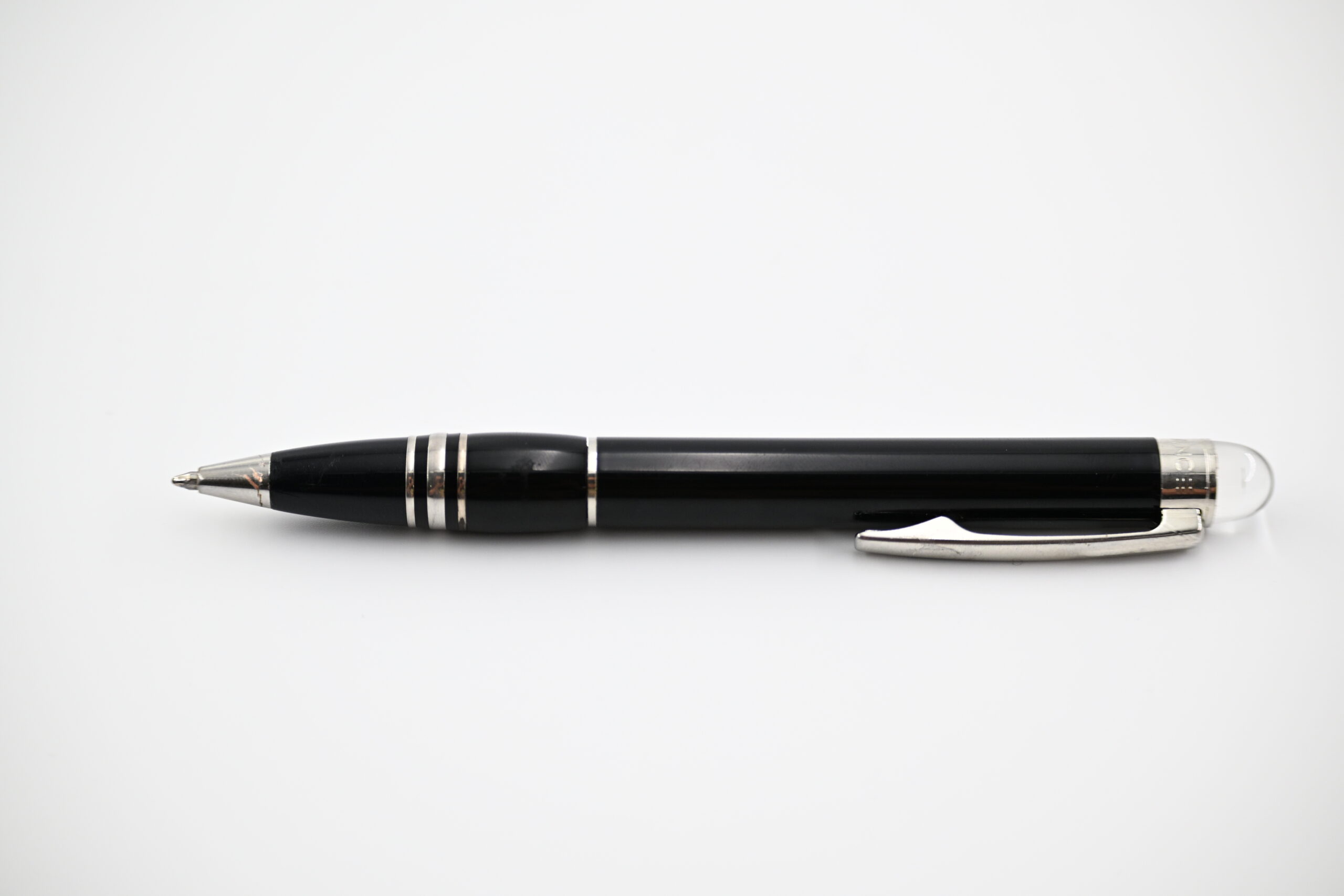 Montblanc StarWalker Black Resin Ballpoint Pen with Platinum-Plated Trim - Image 2