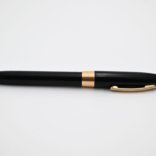Vintage Sheaffer Imperial Fountain Pen, 14K Gold Inlaid Nib, Black & Gold