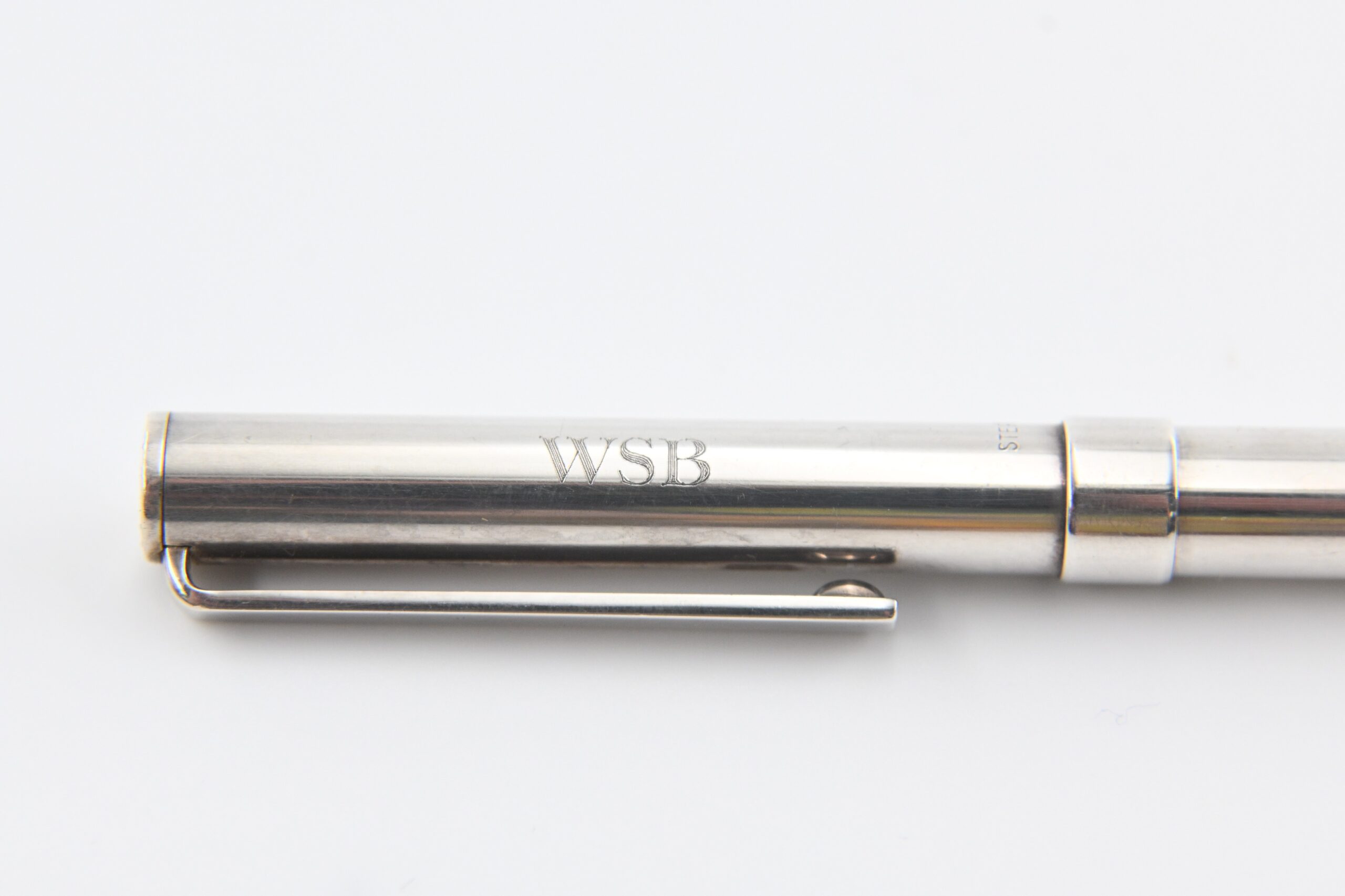 Sterling Silver Ballpoint Pen with "WSB" Monogram and Refill - Image 4