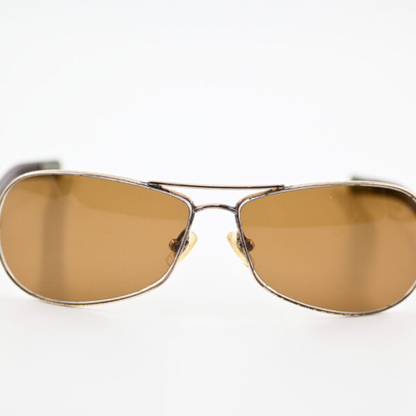 Chrome Hearts "Red Riot" Gold Plated Aviator Sunglasses with Leather Temples