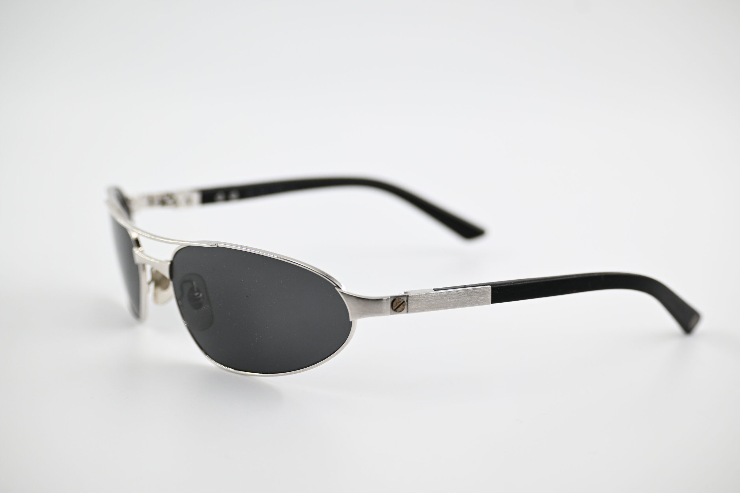 Cartier Paris Silver-Tone Oval Aviator Sunglasses Made in France - Image 2