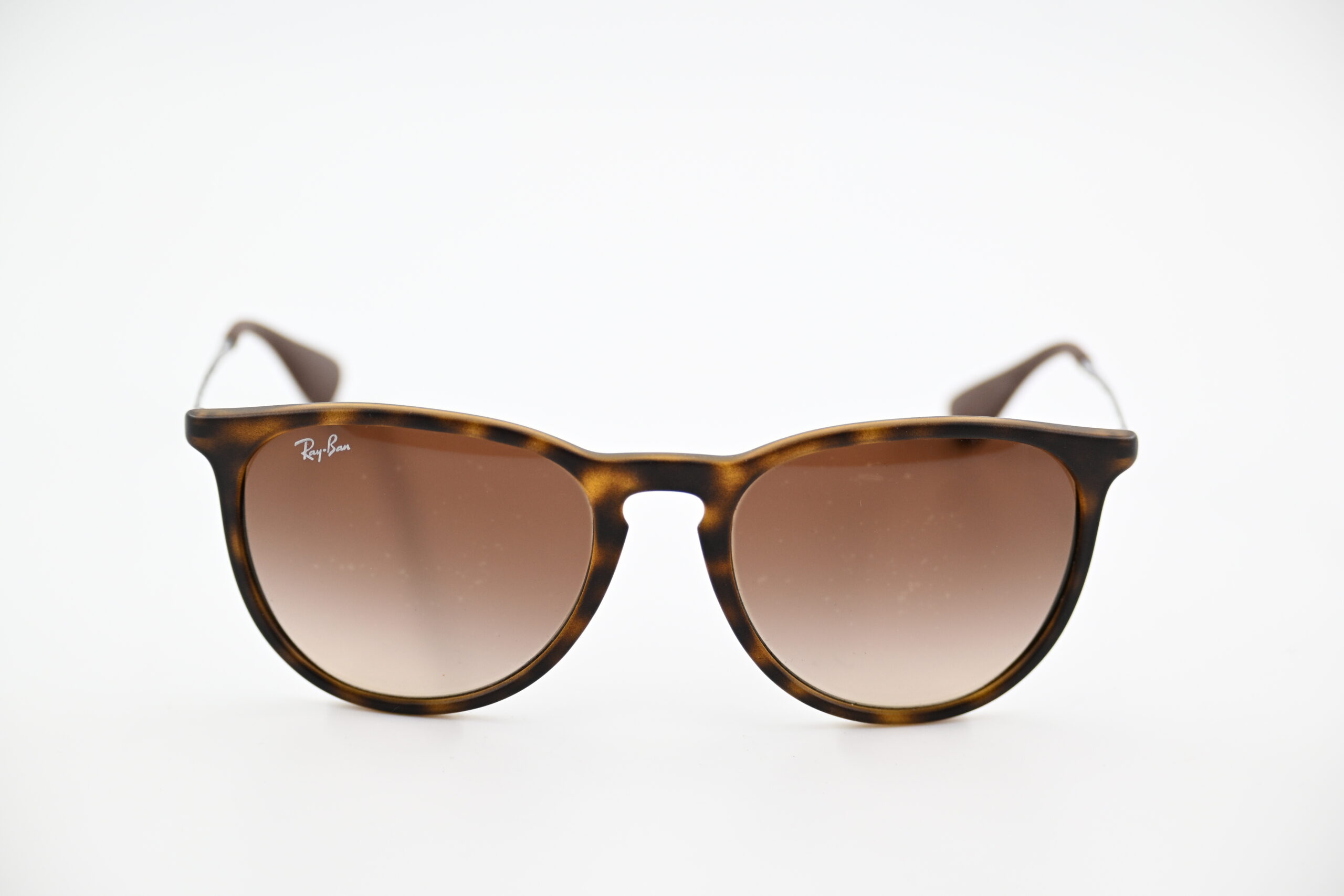 Ray-Ban Erika Matte Havana Tortoise Round Sunglasses with Gradient Lenses