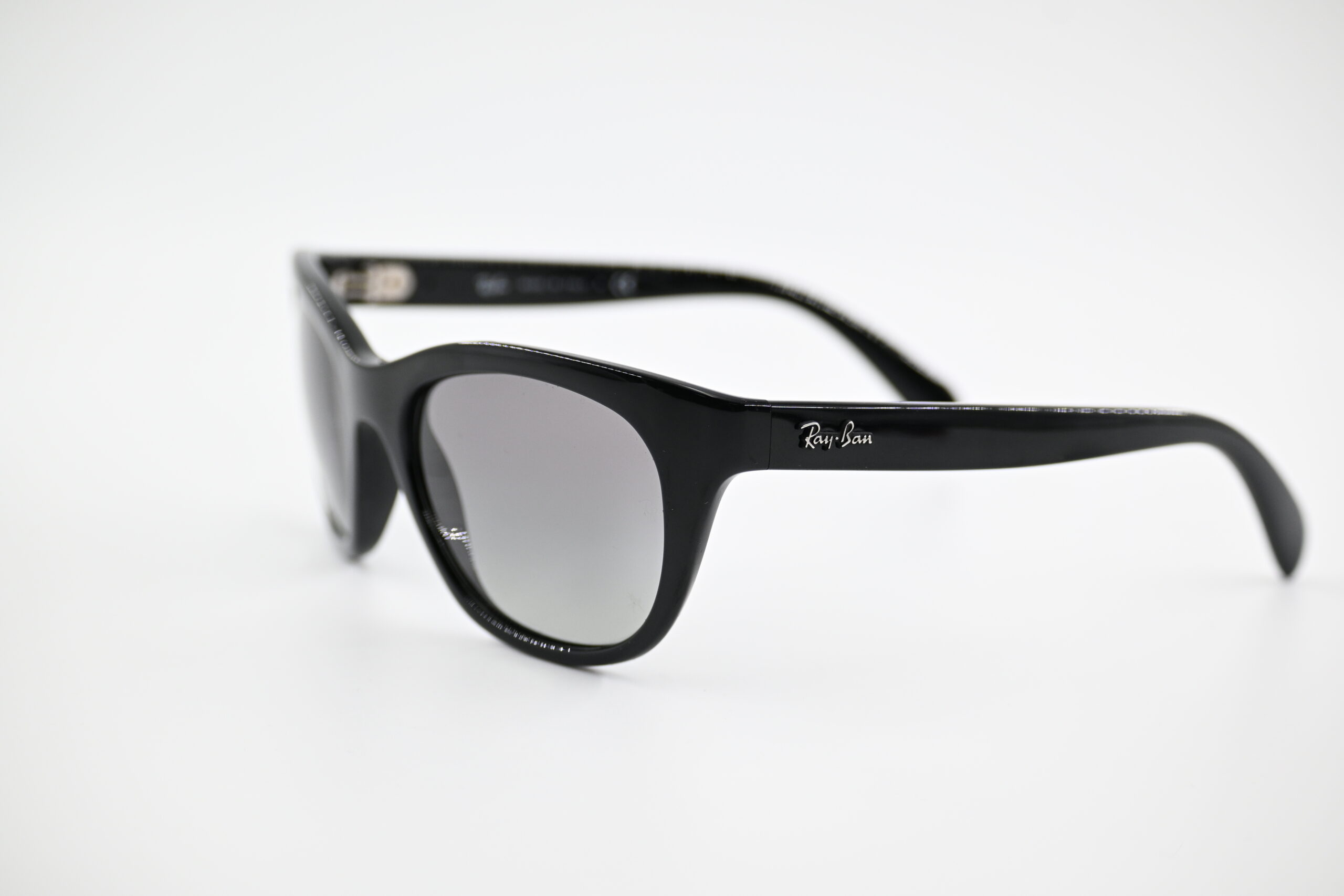Ray-Ban RB4216 Highstreet Black Cat-Eye Sunglasses with Grey Gradient Lenses - Image 2