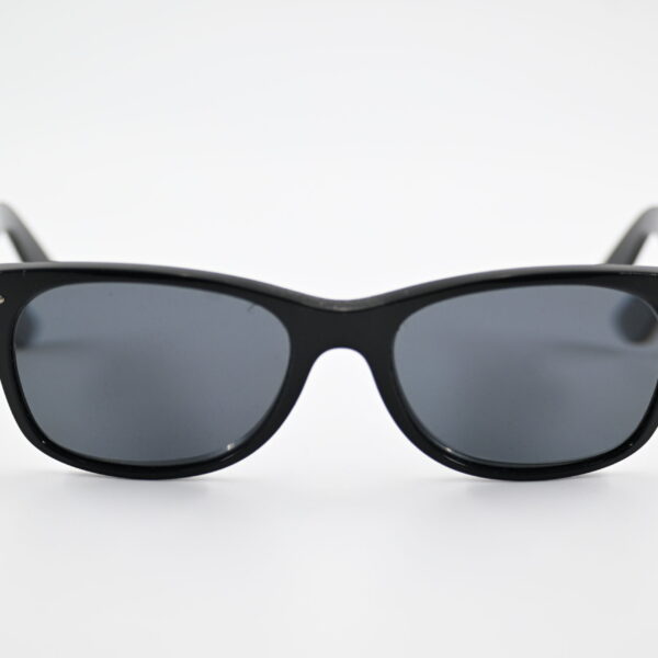 Ray-Ban New Wayfarer Black Sunglasses with Blue-Grey Tinted Lenses