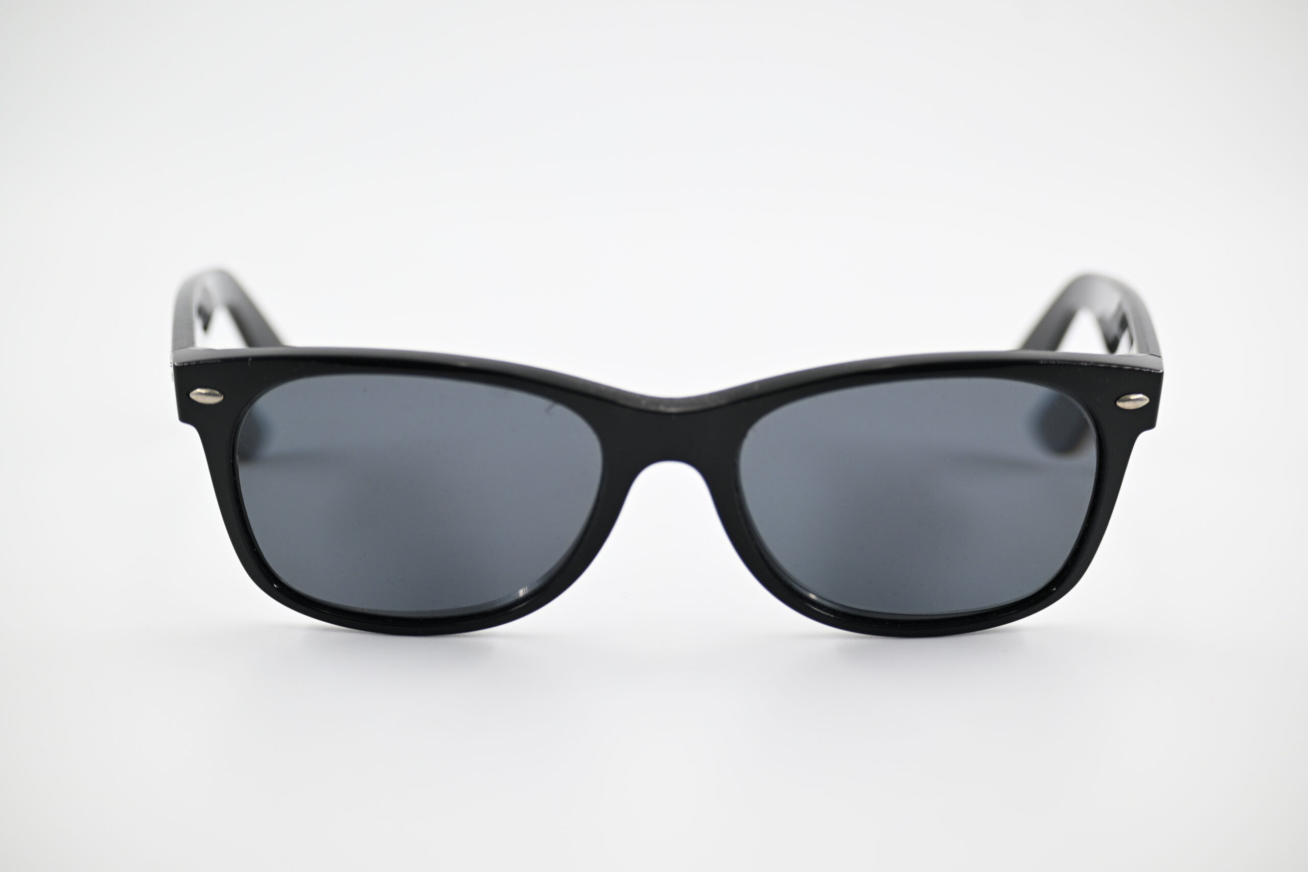 Ray-Ban New Wayfarer Black Sunglasses with Blue-Grey Tinted Lenses