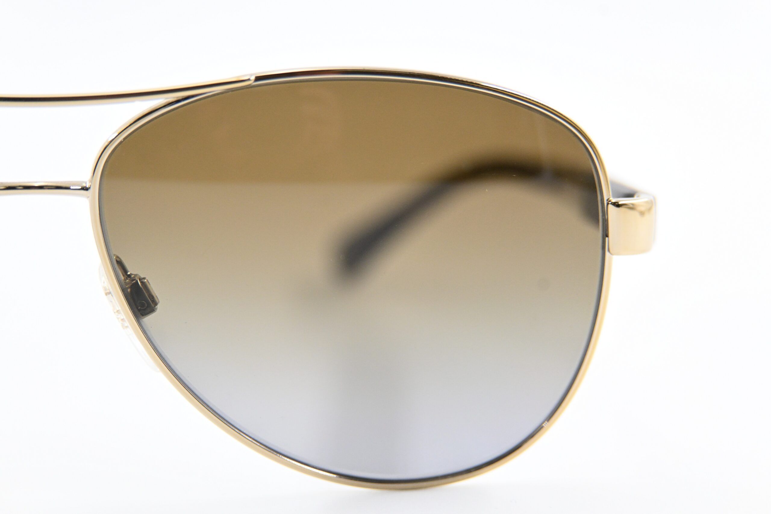 Burberry B3080 Gold Aviator Sunglasses with Nova Check Temples Polarized - Image 8