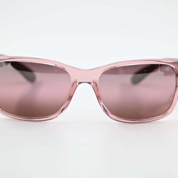 Ray-Ban RB4388 Transparent Pink Rectangular Sunglasses Polarized New with Tags