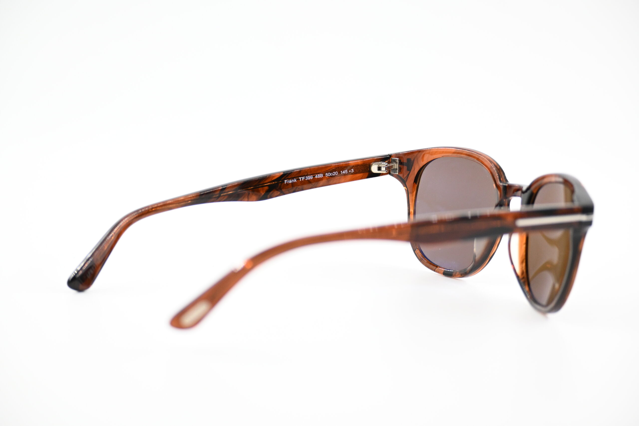 Tom Ford "Frank" TF399 Sunglasses in Brown Striated Acetate, Made in Italy - Image 5