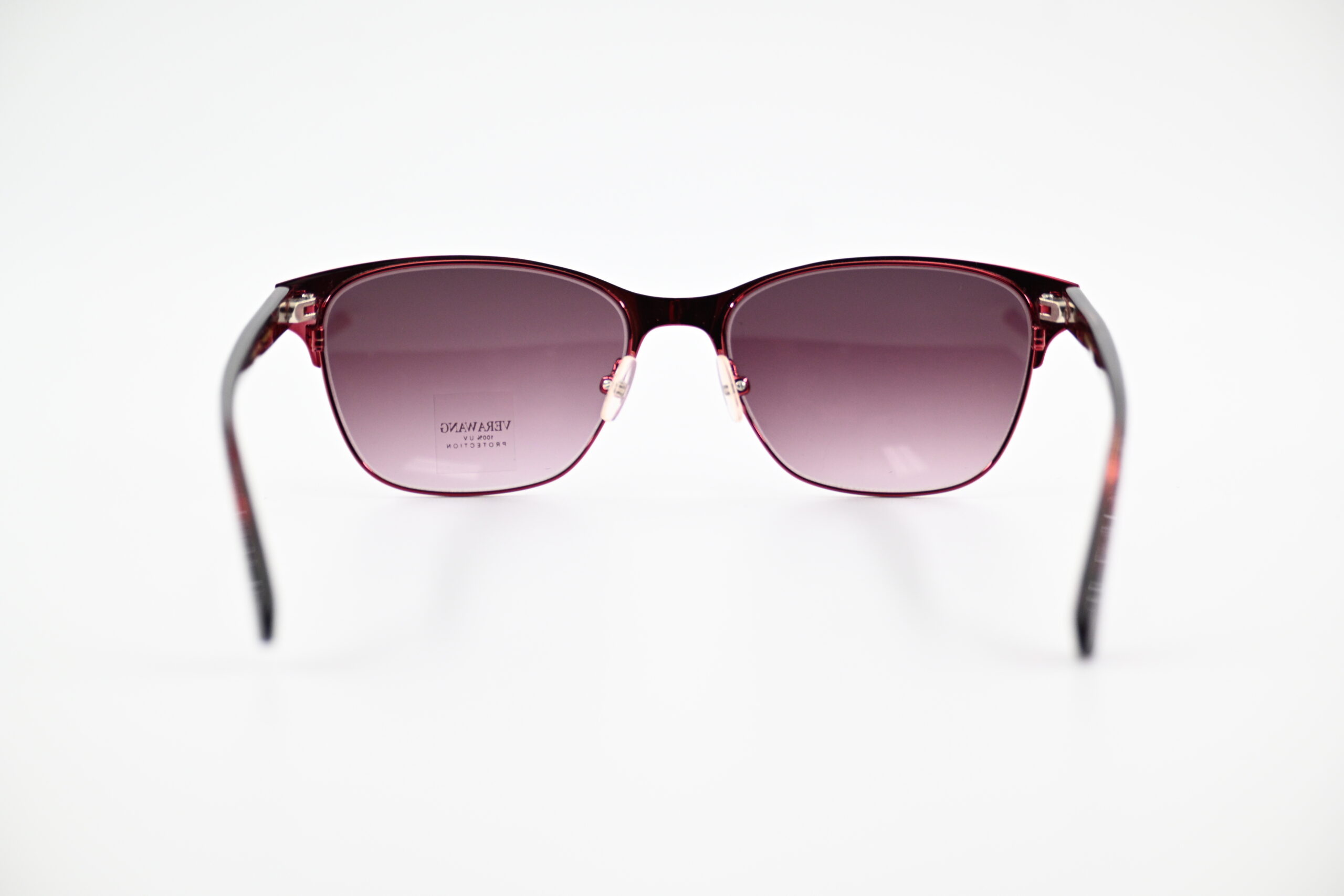 Vera Wang "Iliana" Garnet Red Browline Sunglasses with Crystal Accents - Image 4