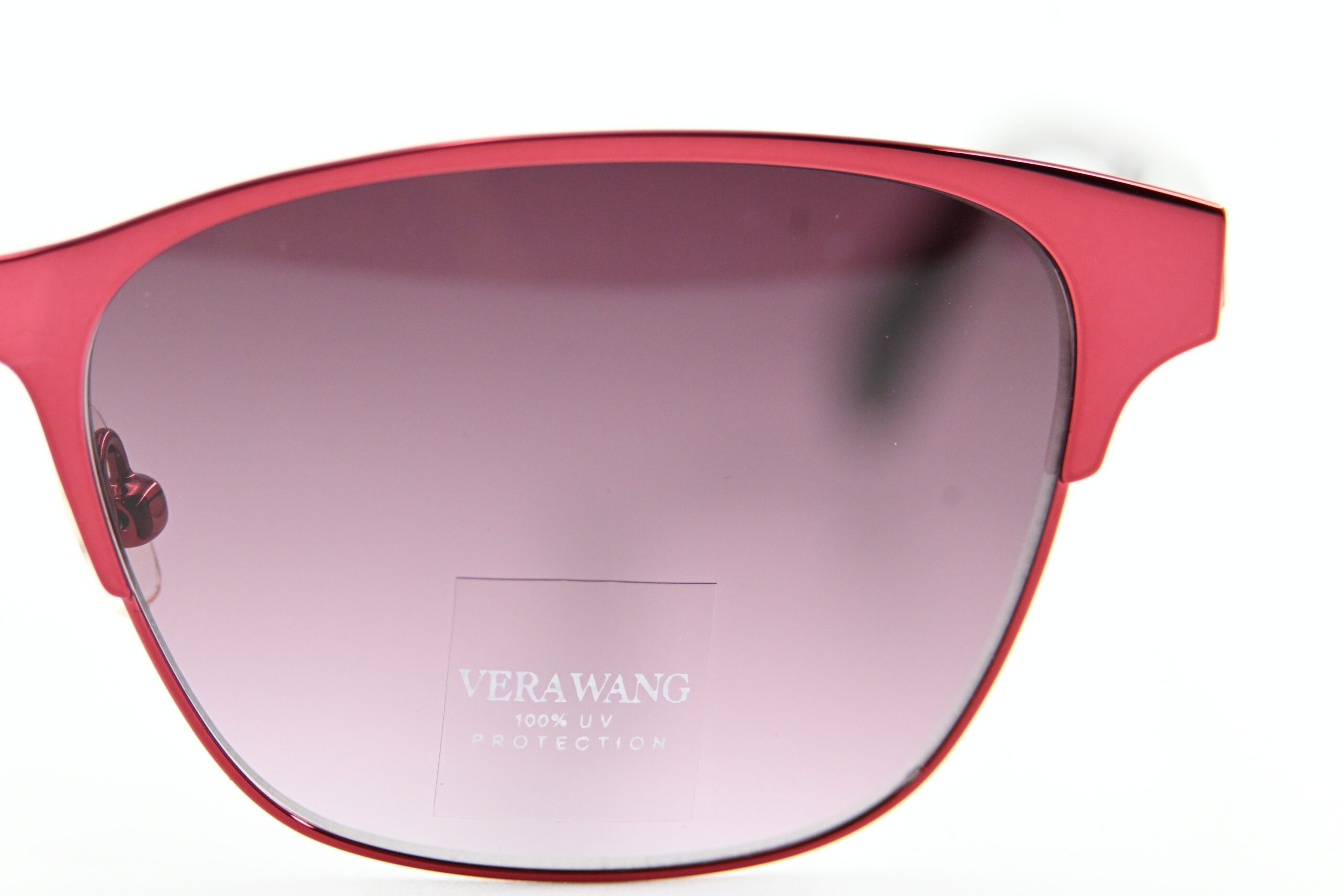 Vera Wang "Iliana" Garnet Red Browline Sunglasses with Crystal Accents - Image 8