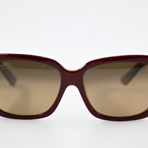Maui Jim "Lani" MJ239-04B Sunglasses, Burgundy & Cream Layered Acetate, Made in Italy