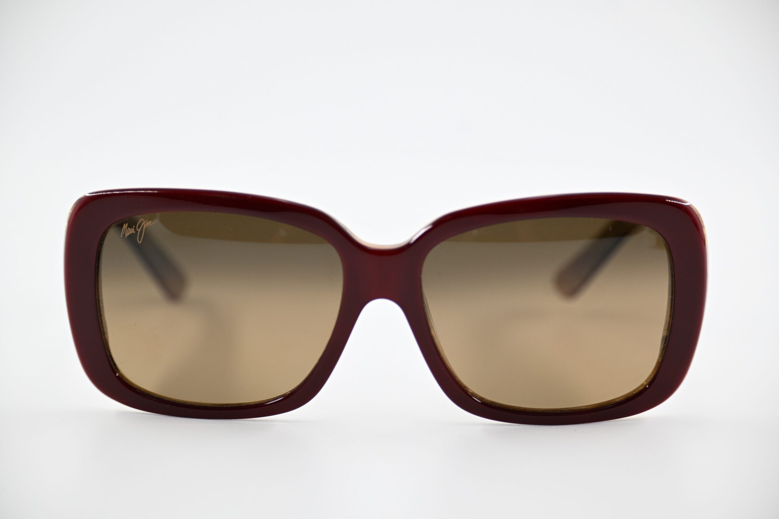Maui Jim "Lani" MJ239-04B Sunglasses, Burgundy & Cream Layered Acetate, Made in Italy