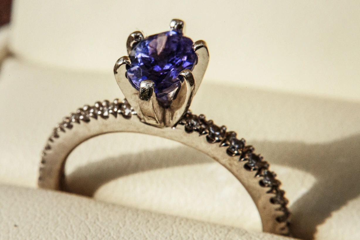 Deep Royal Blue, 5.17ct Ceylon Sapphire and Diamond Ring