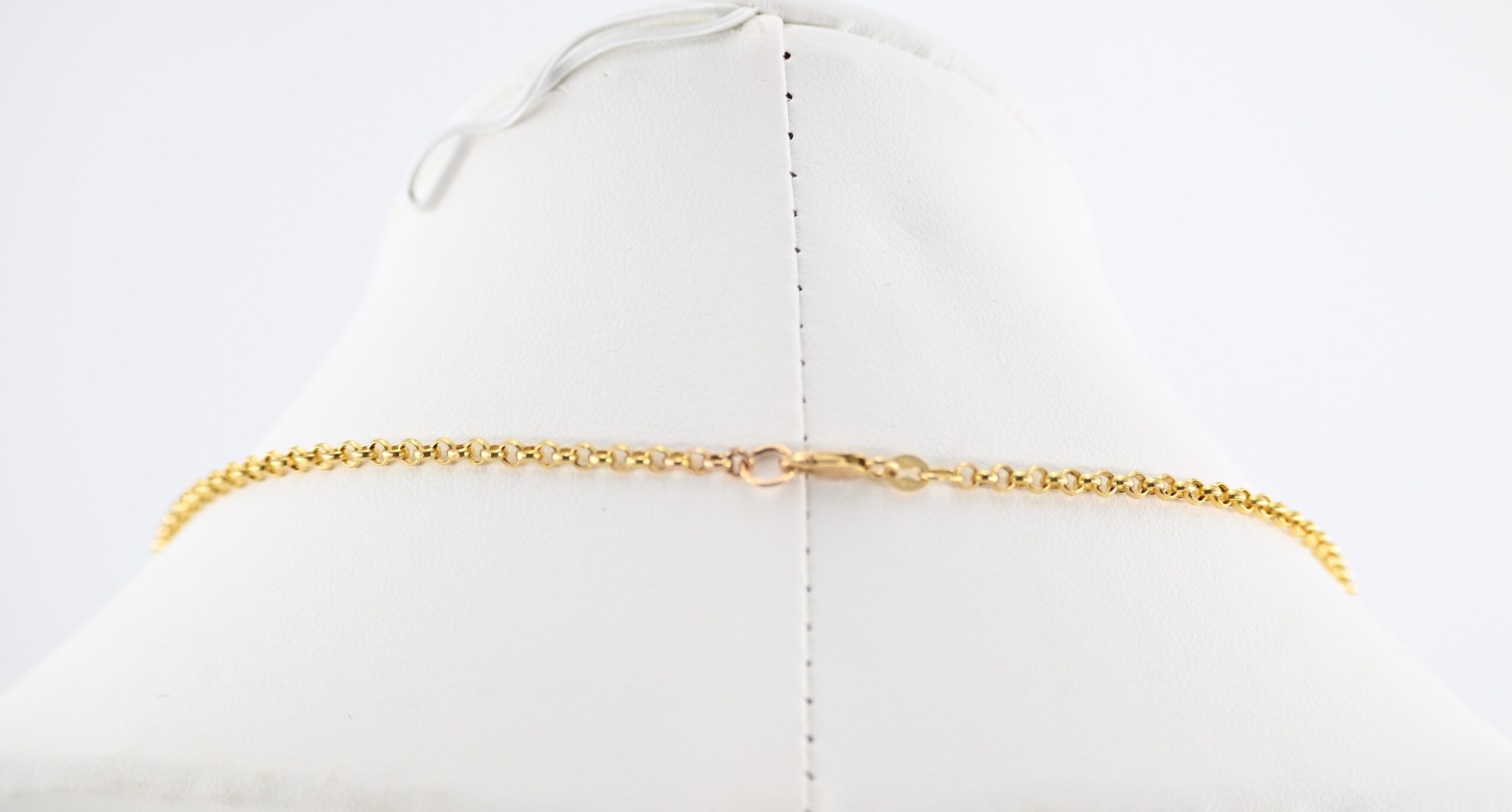 14K Italian Gold Pearl Station Necklace with Fluted Oval Beads - Image 3
