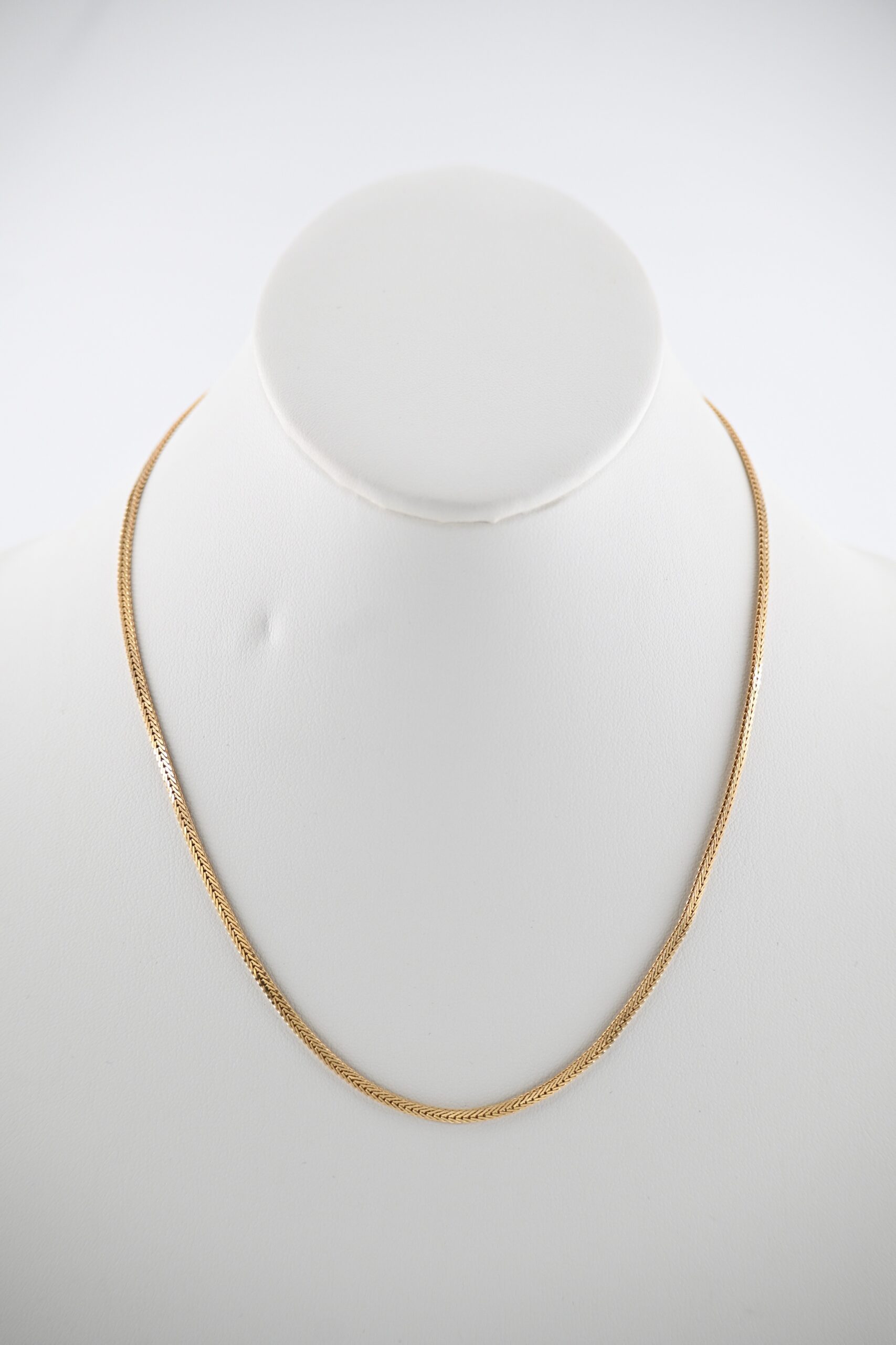 14K Yellow Gold Foxtail Chain Necklace
