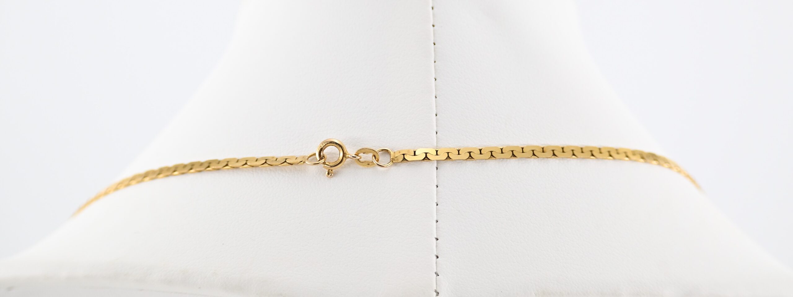 14K Italian Yellow Gold Serpentine S-Link Chain Necklace - Image 3