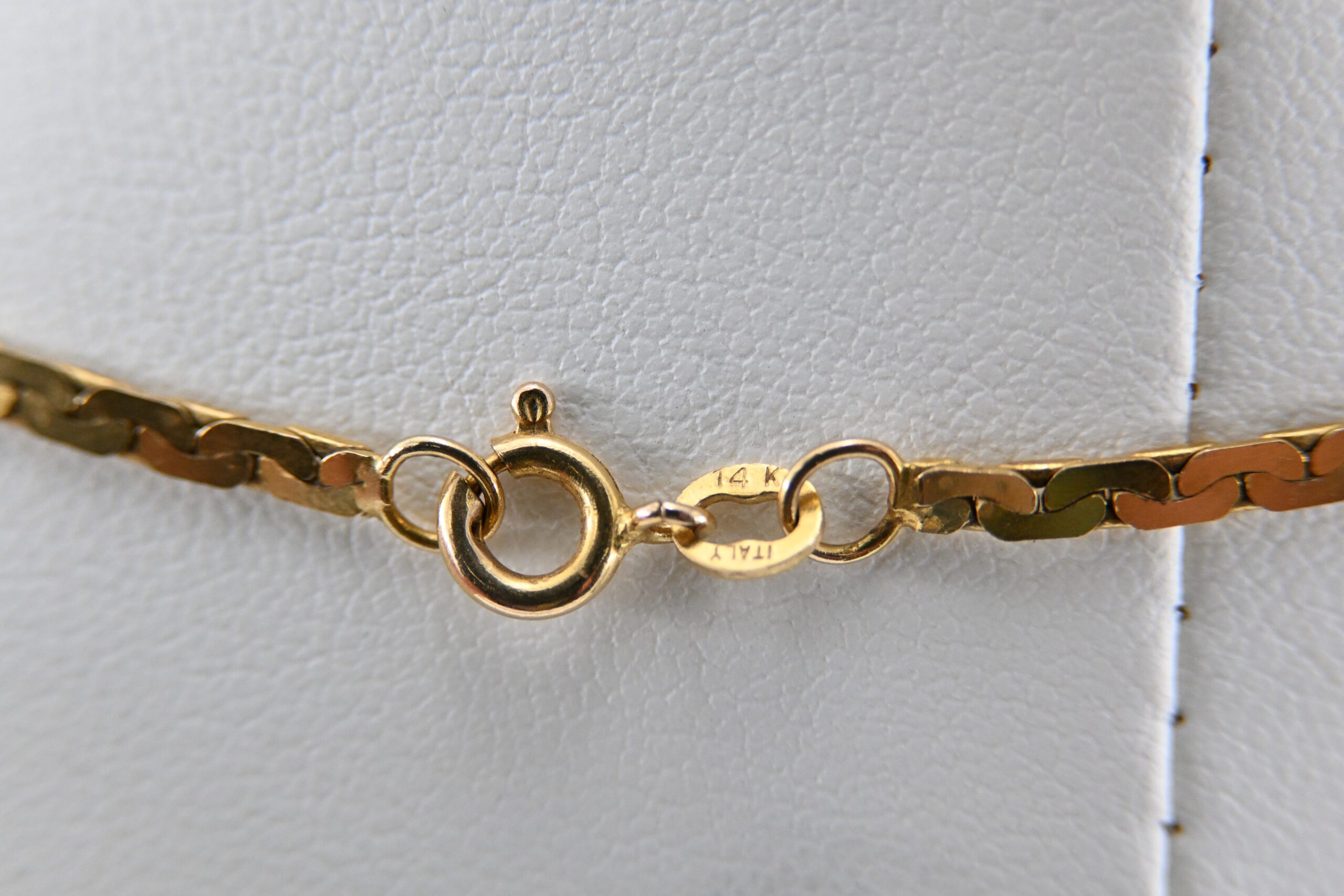 14K Italian Yellow Gold Serpentine S-Link Chain Necklace - Image 5