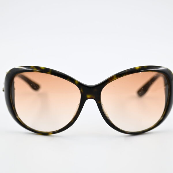 Gucci Oversized Butterfly Sunglasses, Dark Havana Tortoise with Gold Horsebit & Rose Gradient Lenses