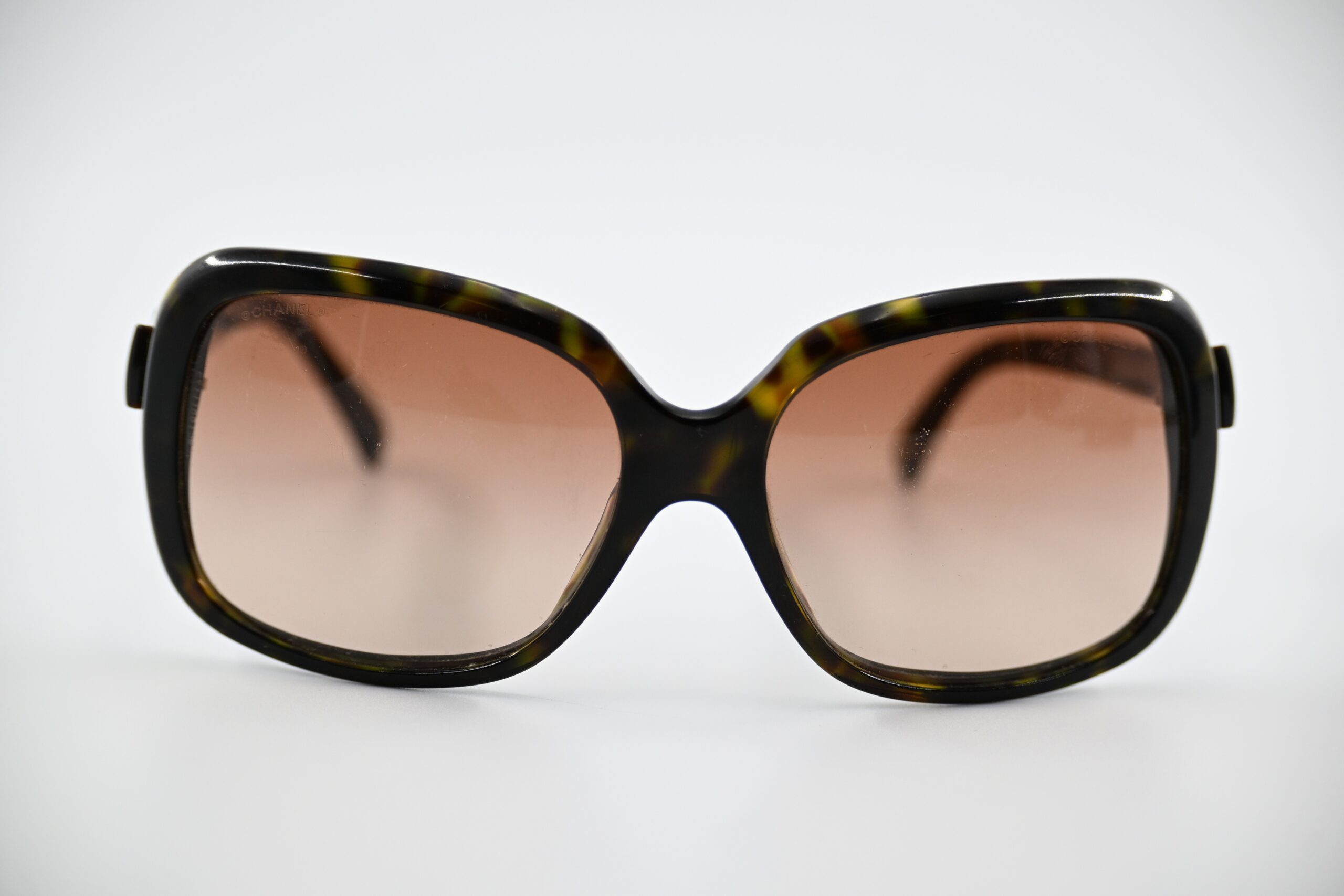 Chanel 5171 Dark Tortoise Oversized Sunglasses with CC Logo Bow Detail