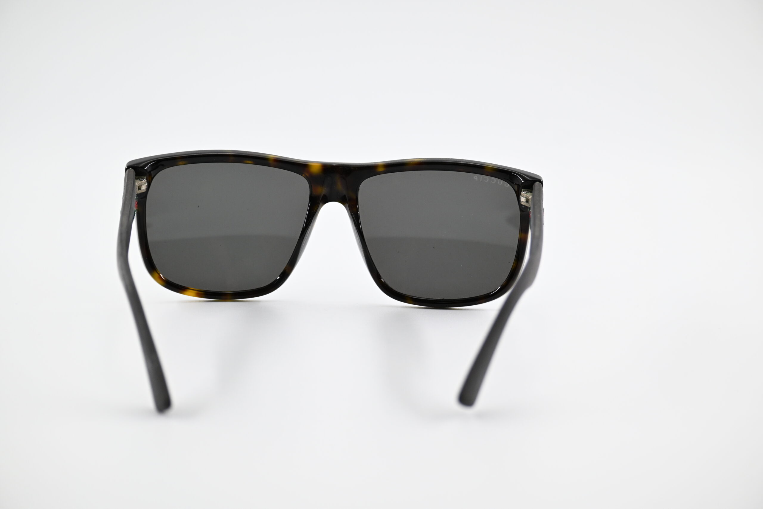 Gucci Tortoise Polarized Square Sunglasses with Signature Web Stripe - Image 4