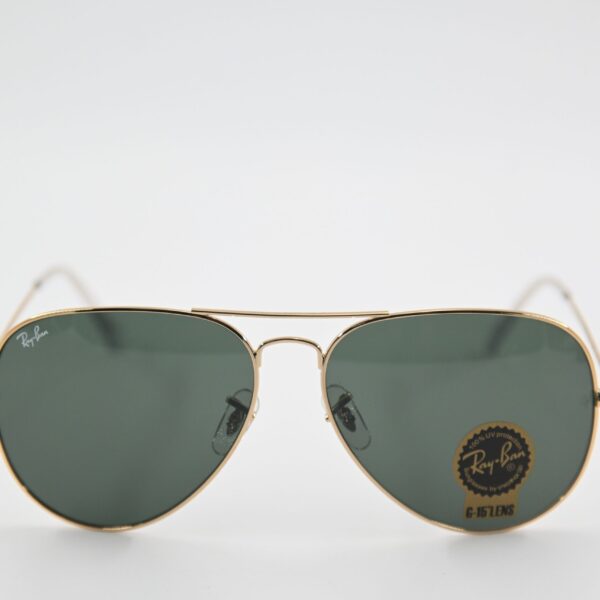 Ray-Ban Junior Aviator Sunglasses RJ9506S Gold Frame Green Lens8