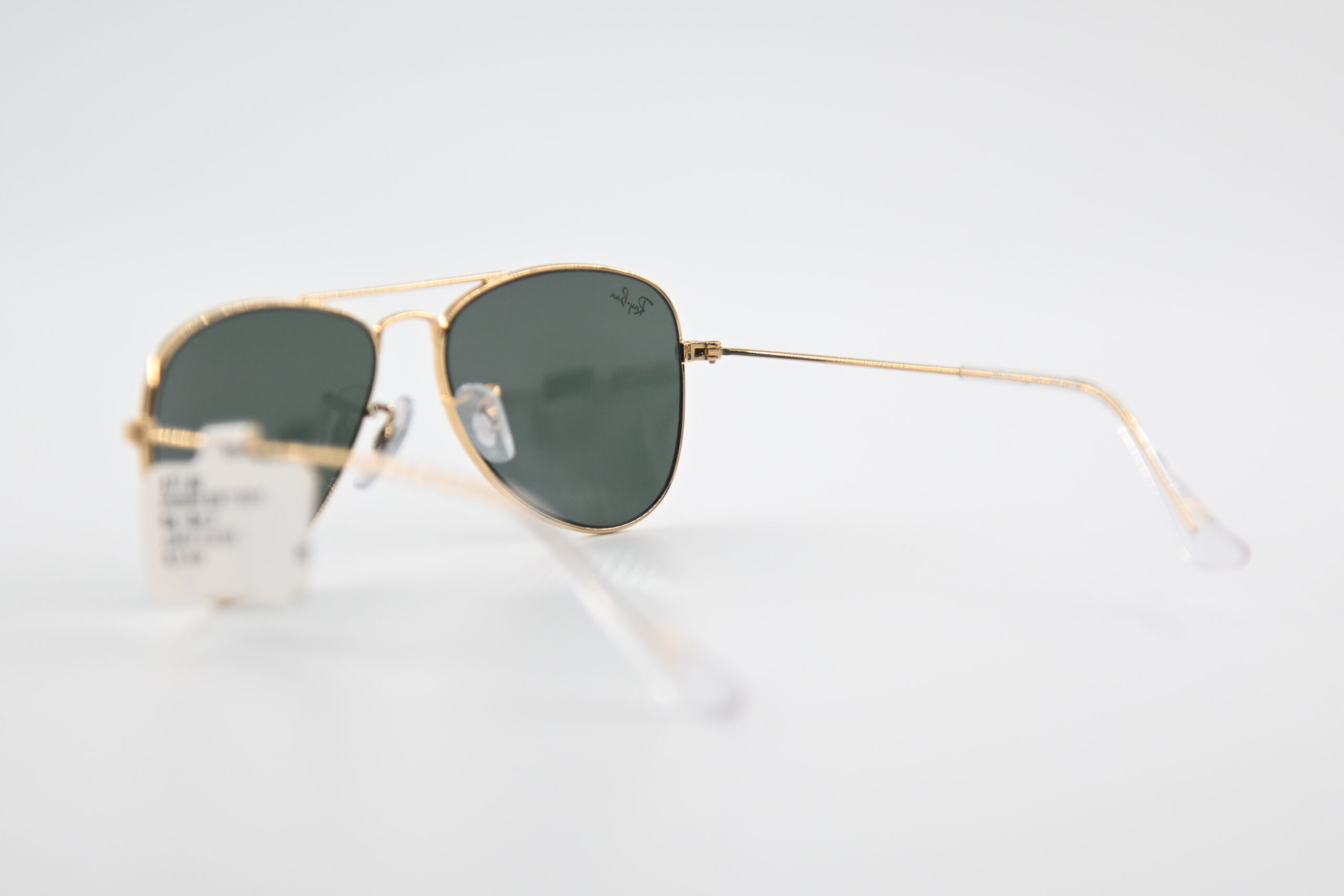 Ray-Ban Junior Aviator Sunglasses RJ9506S Gold Frame Green Lens - Image 3