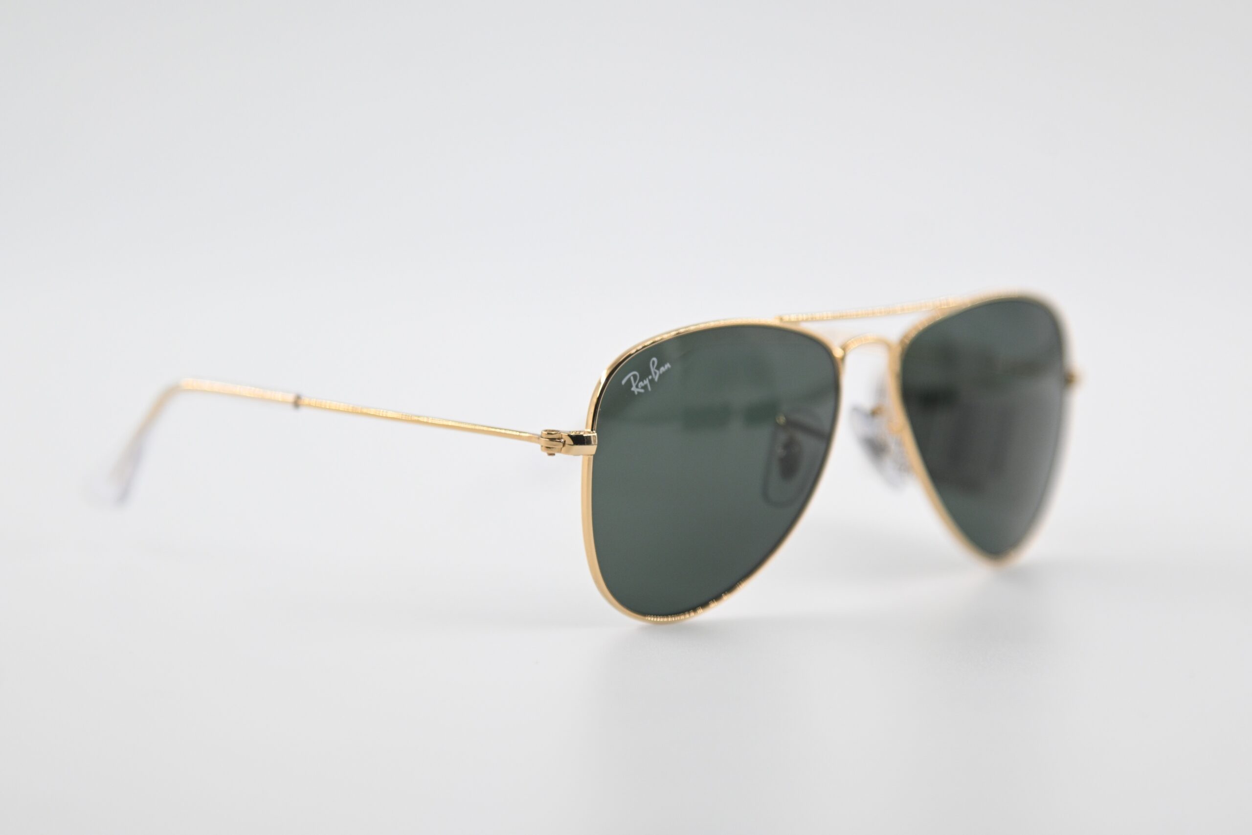 Ray-Ban Junior Aviator Sunglasses RJ9506S Gold Frame Green Lens - Image 6