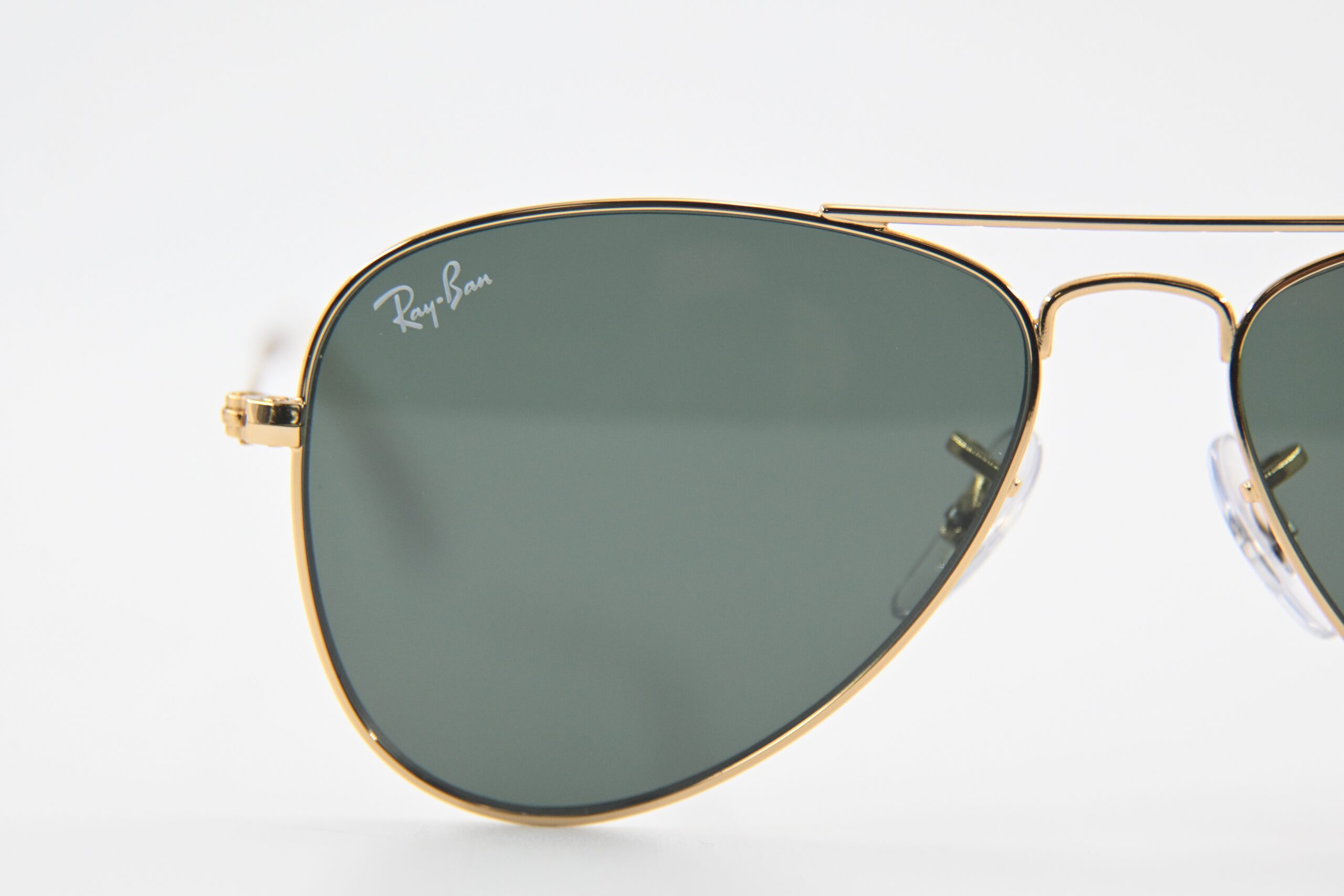 Ray-Ban Junior Aviator Sunglasses RJ9506S Gold Frame Green Lens - Image 7
