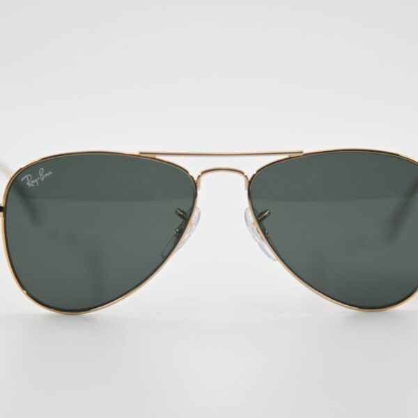 Ray-Ban Junior Aviator Sunglasses RJ9506S Gold Frame Green Lens