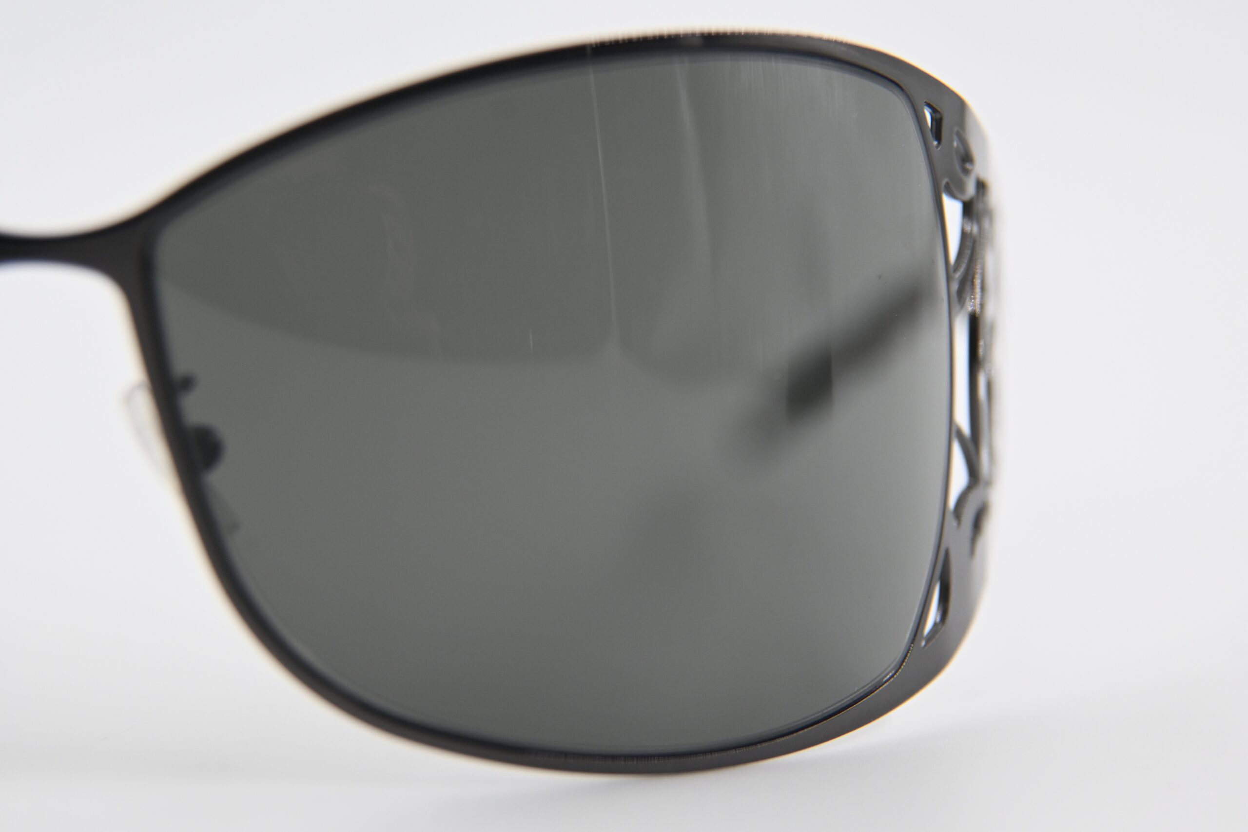 Invicta IEW002-03 Black Wraparound Sunglasses Filigree Cutout Temples - Image 8