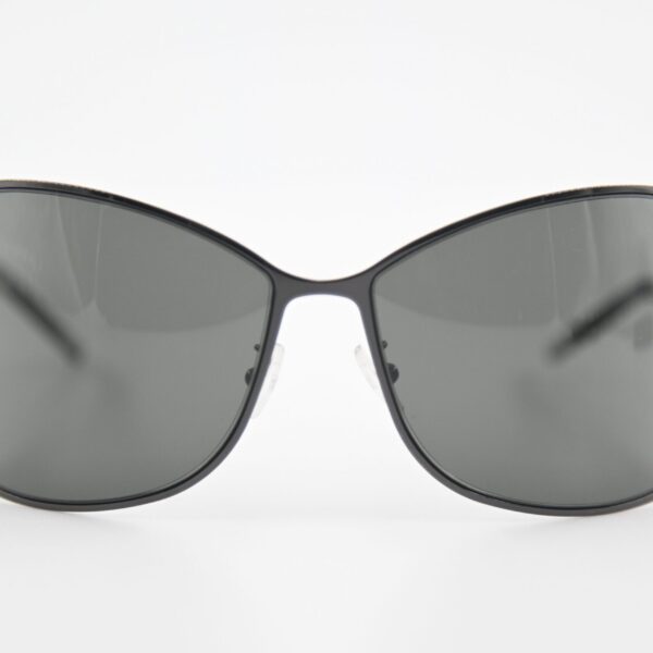 Invicta IEW002-03 Black Wraparound Sunglasses Filigree Cutout Temples