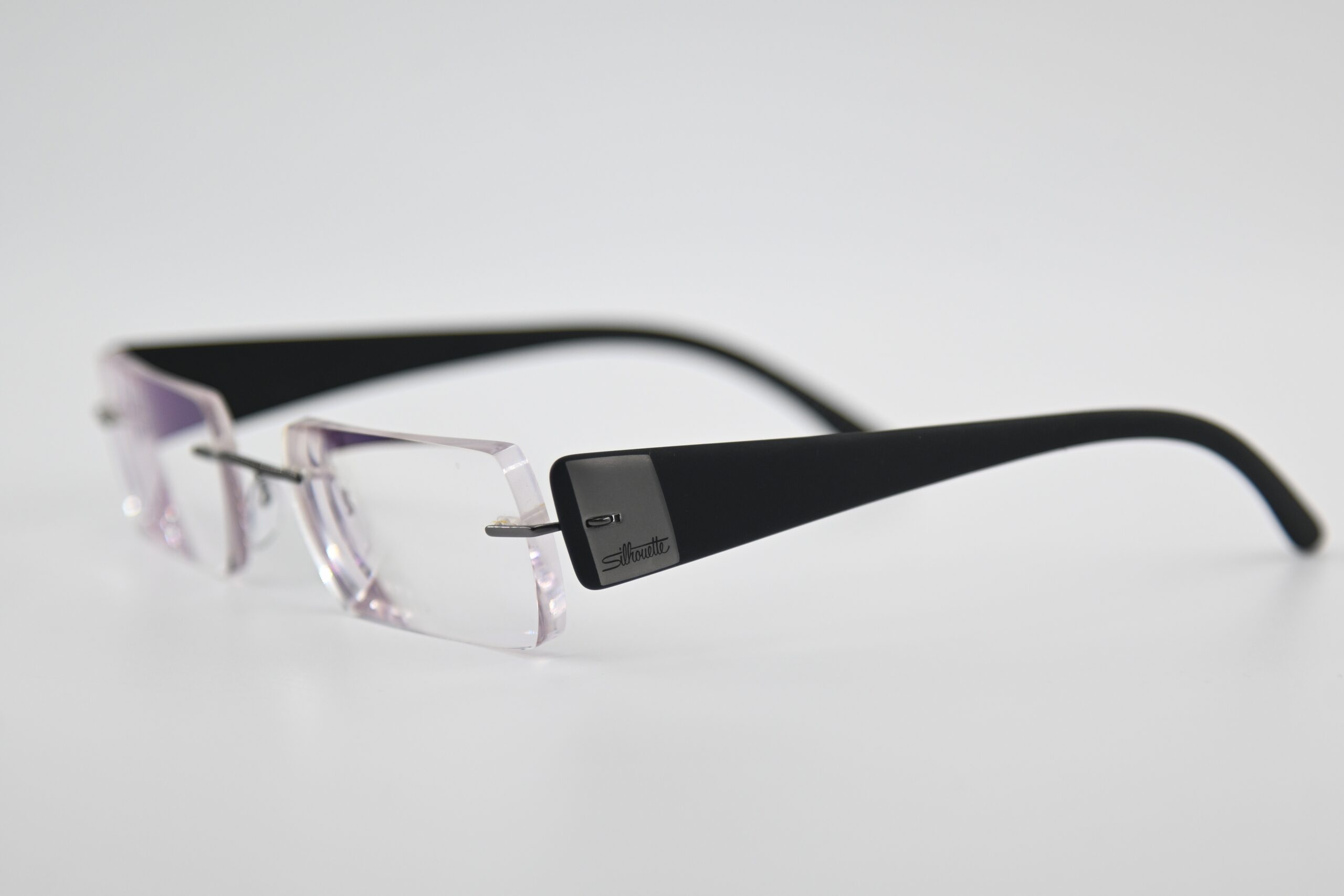 Silhouette Rimless Eyeglass Frames Model 7597 Black Lightweight Titanium - Image 2