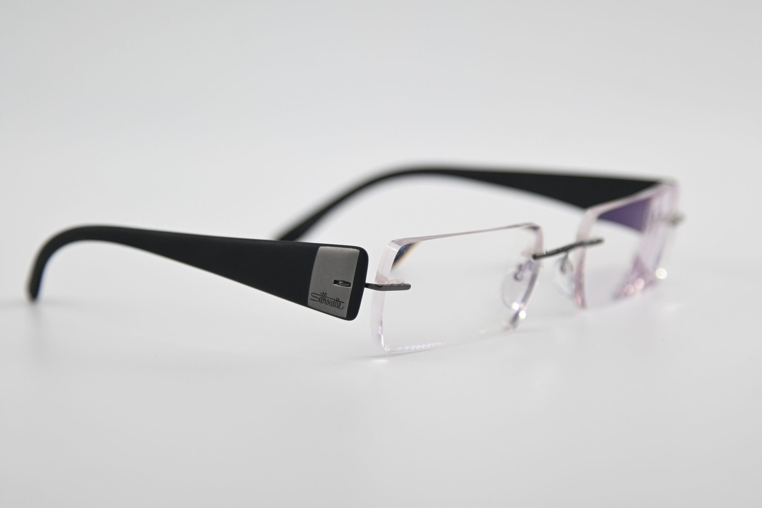 Silhouette Rimless Eyeglass Frames Model 7597 Black Lightweight Titanium - Image 6
