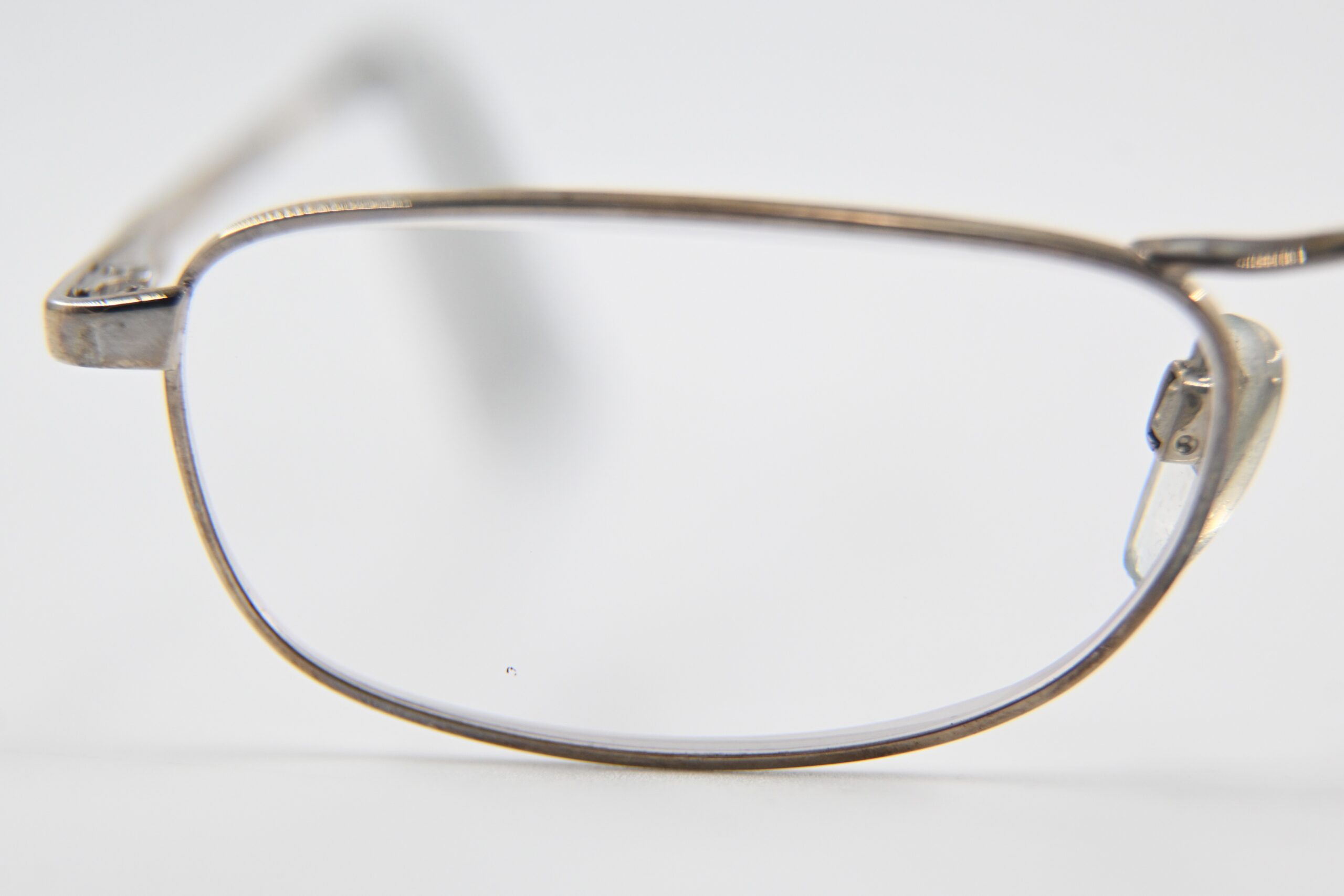 Bvlgari Silver Tone Metal Reading Eyeglass Frames Slim Rectangular - Image 7