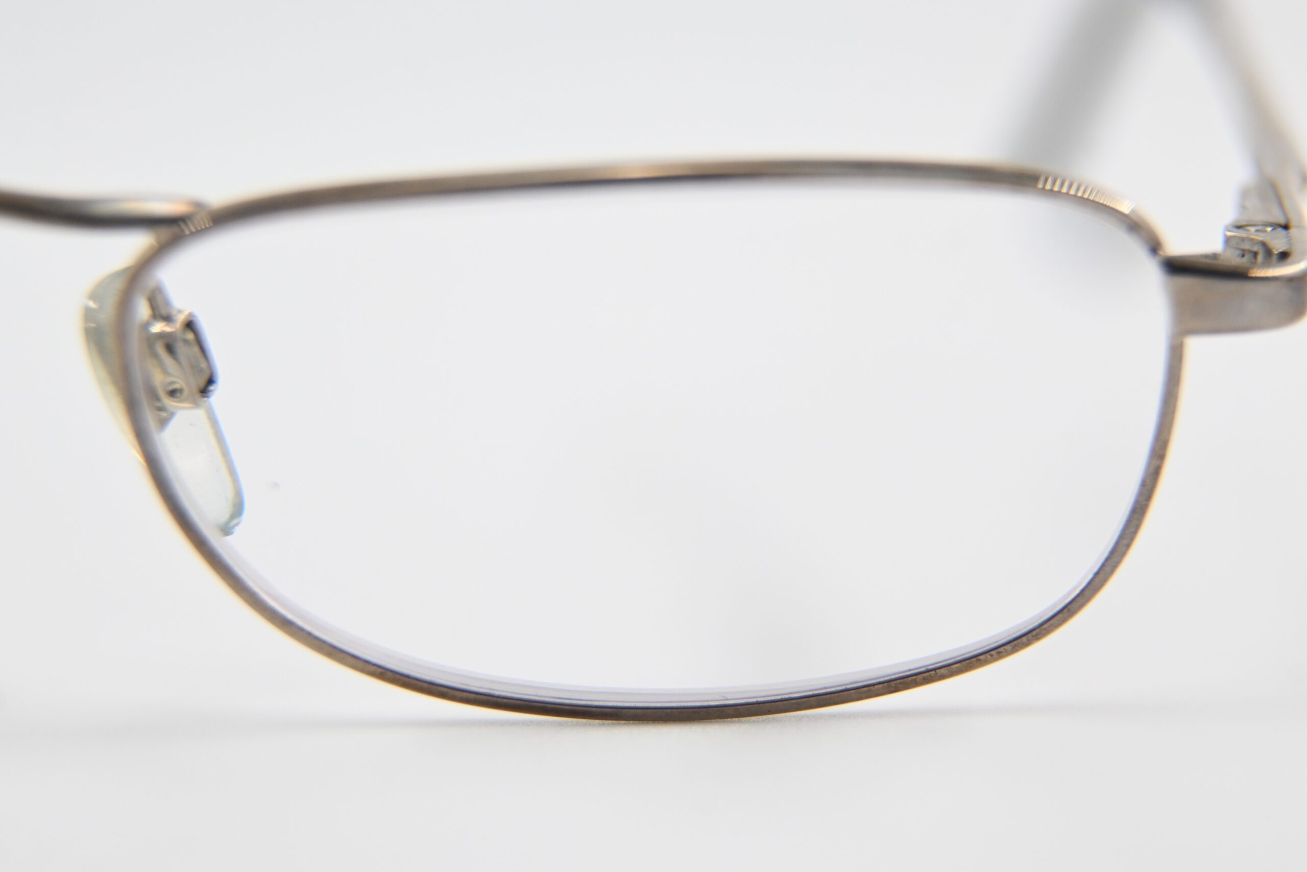 Bvlgari Silver Tone Metal Reading Eyeglass Frames Slim Rectangular - Image 8
