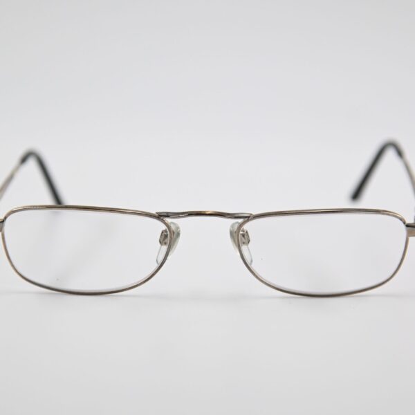 Bvlgari Silver Tone Metal Reading Eyeglass Frames Slim Rectangular