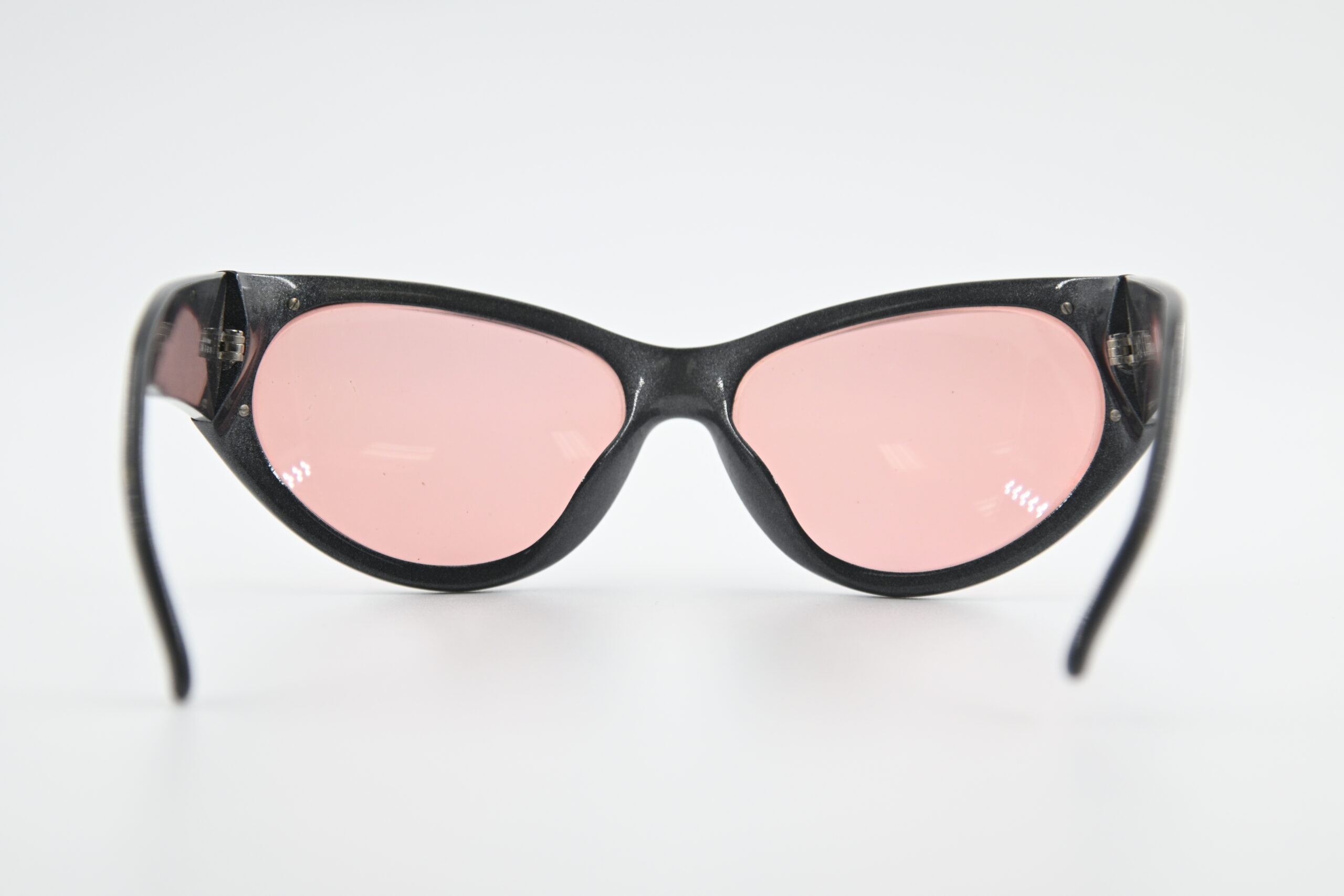 Vintage Christian Dior 2346 Sunglasses Charcoal Frame Pink Lenses CD Logo - Image 4