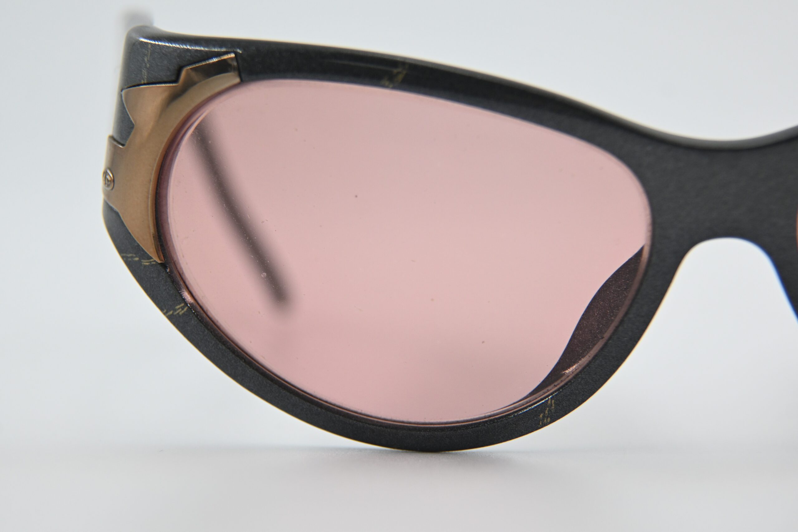 Vintage Christian Dior 2346 Sunglasses Charcoal Frame Pink Lenses CD Logo - Image 7