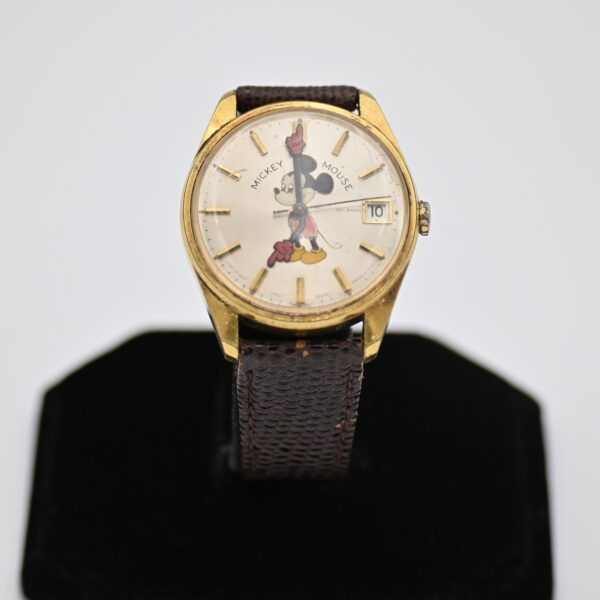 Helbros Walt Disney Mickey Mouse Vintage Men's Watch with Date Made In West Germany