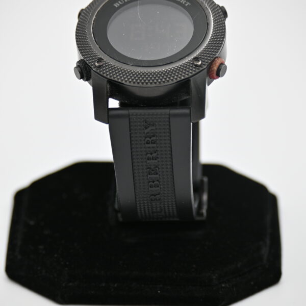 Burberry Sport Digital Black PVD Round Watch with Rubber Strap, BBY1200
