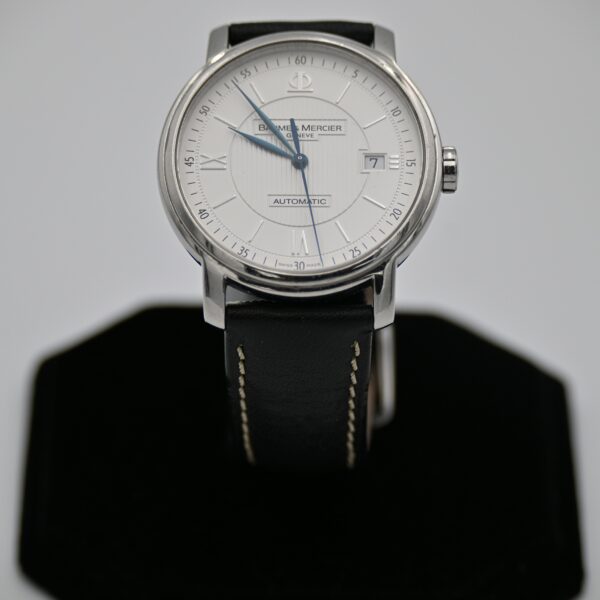 Baume & Mercier Classima Automatic Stainless Steel Watch, Black Leather Strap