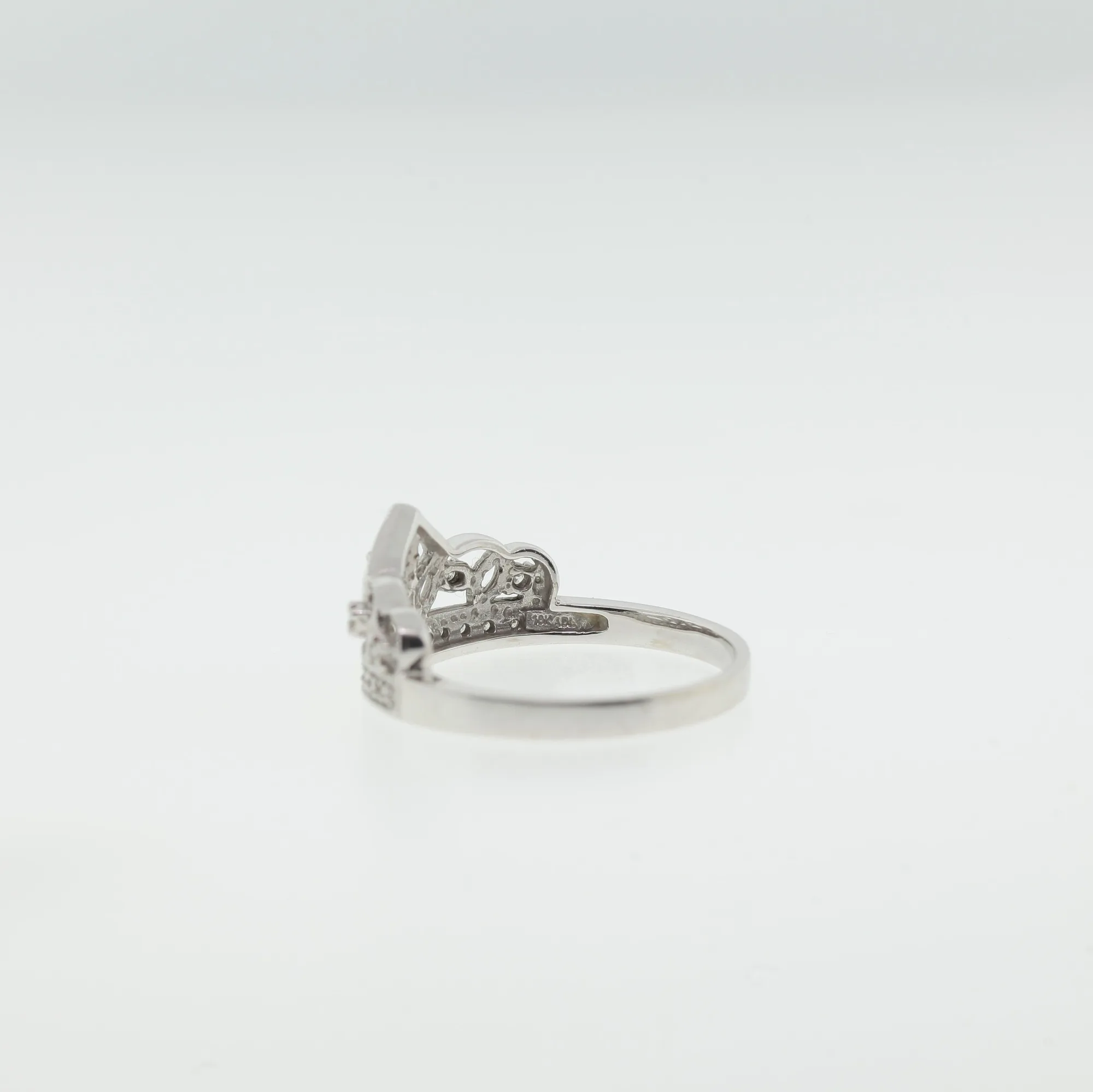 Interior view of the ring band showing a partially legible stamped mark