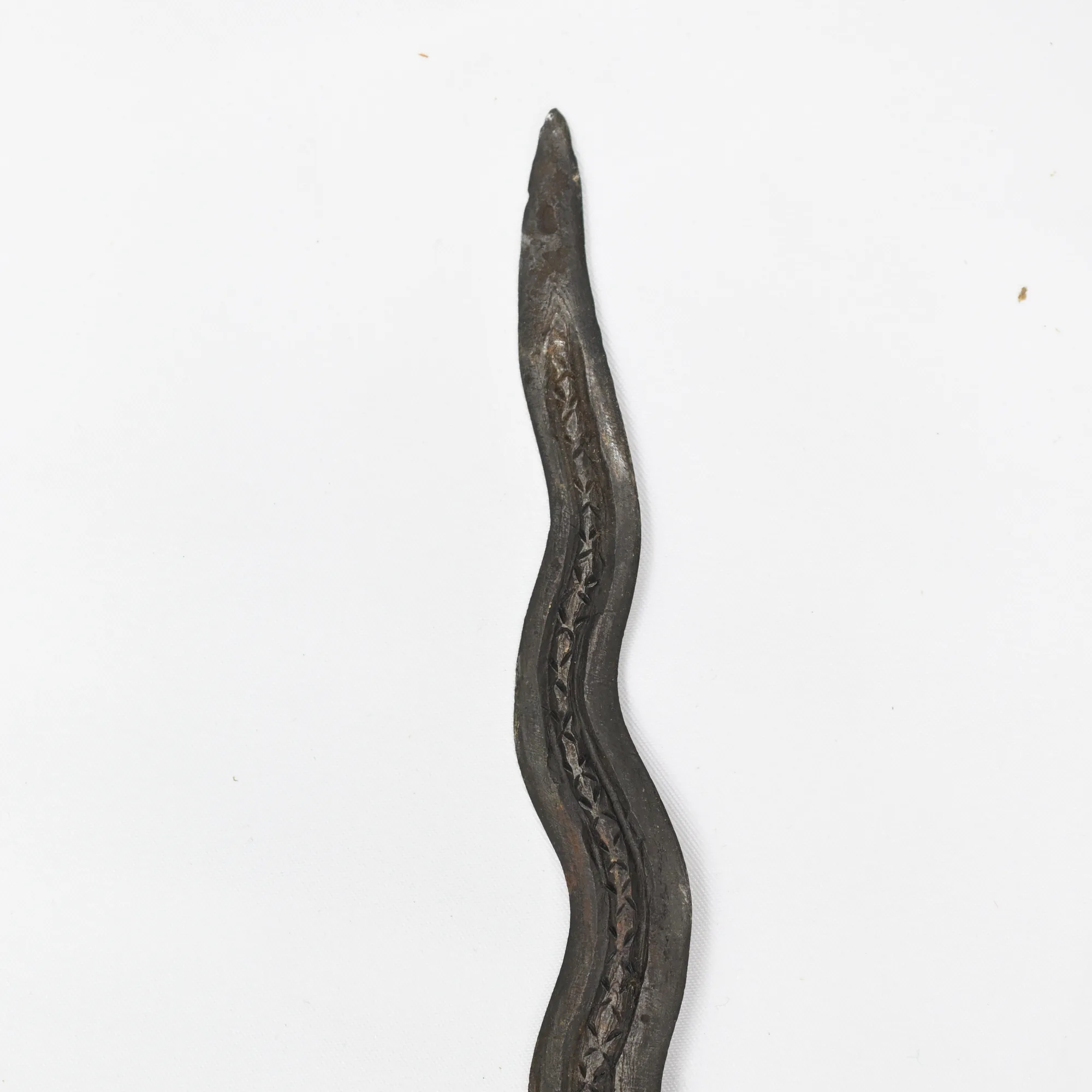 Close view of the wavy blade tip